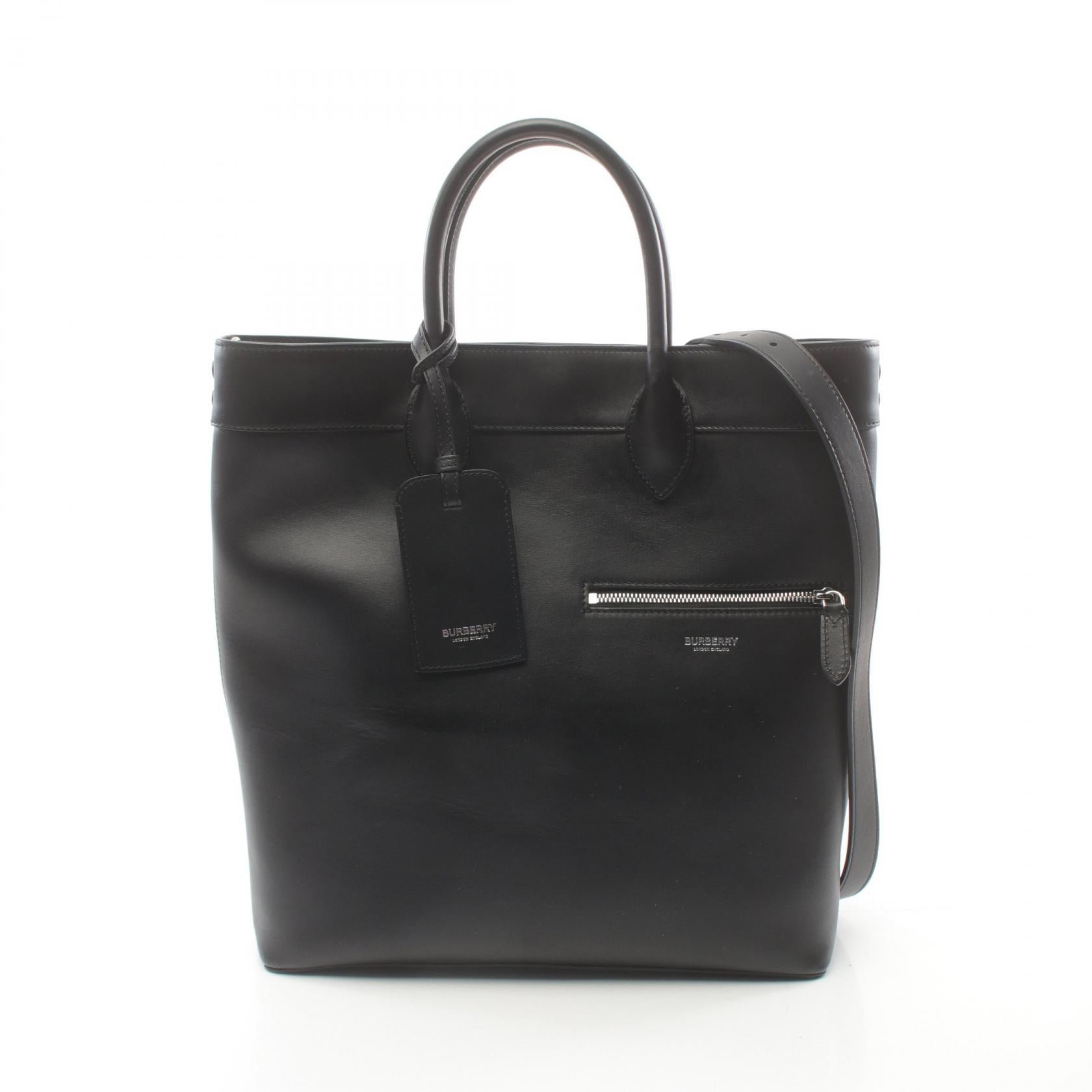 Burberry Leather Tote Bag Black