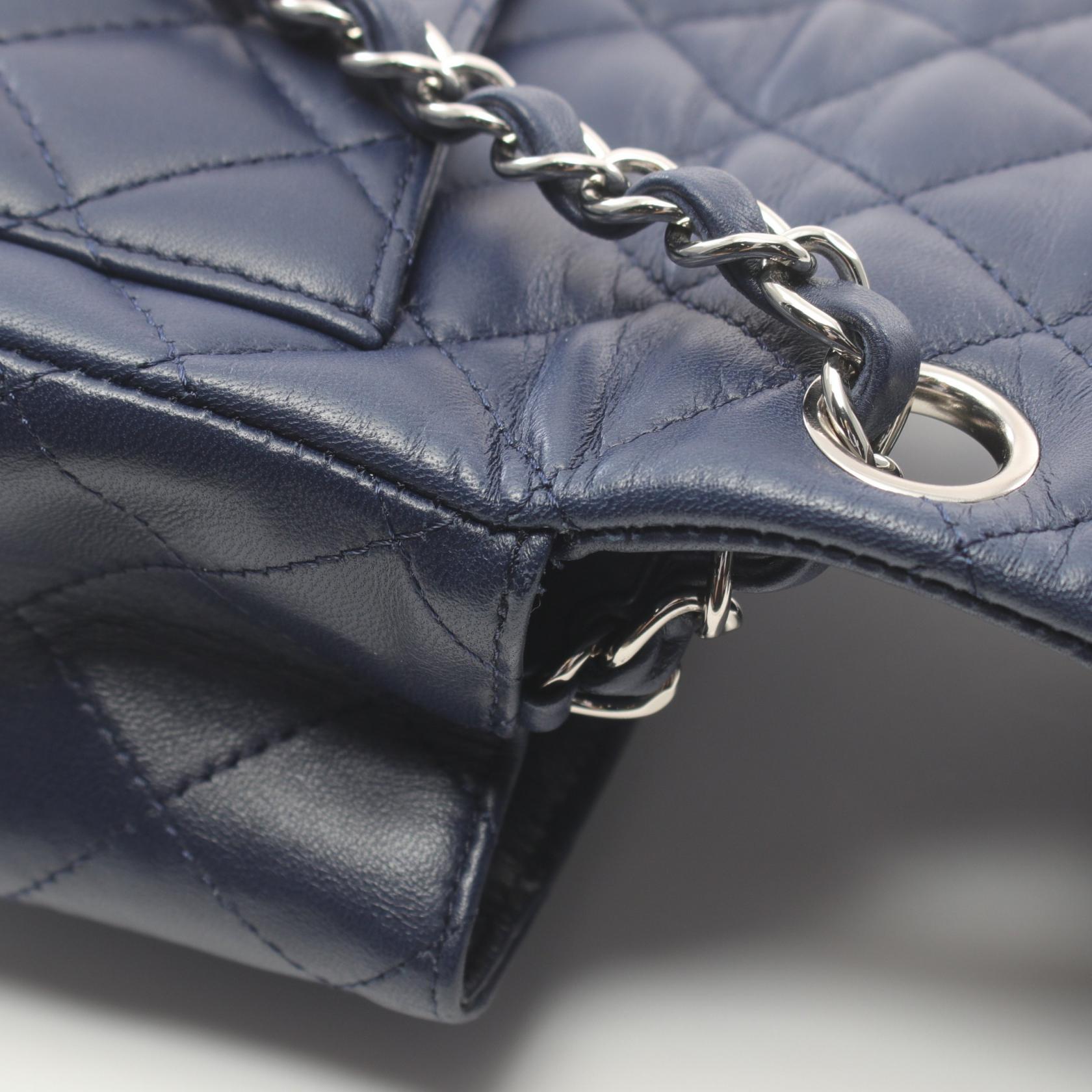 Chanel Mini Matelasse Lambskin Shoulder Bag Navy