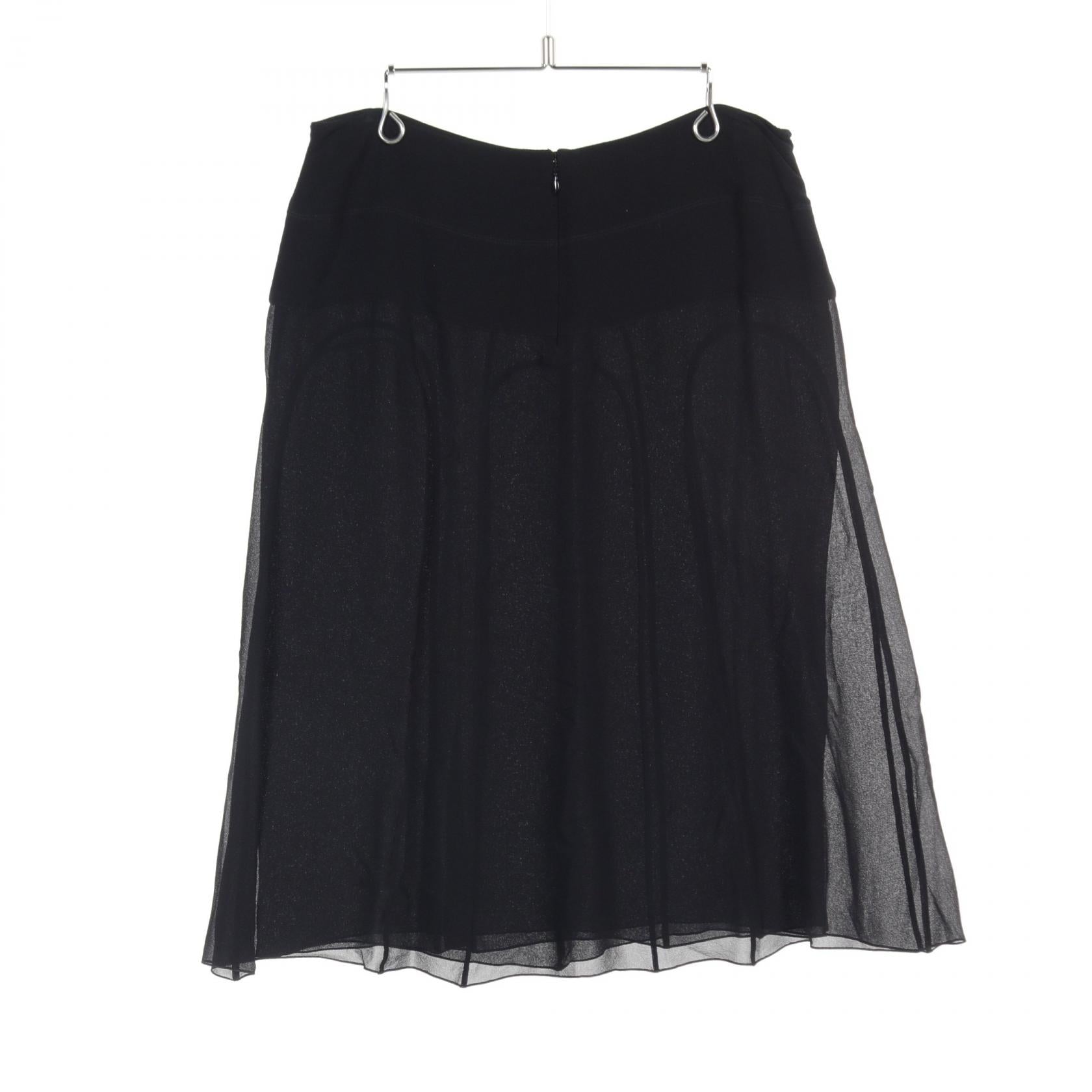 Chanel Silk Skirt Black P27732V16159