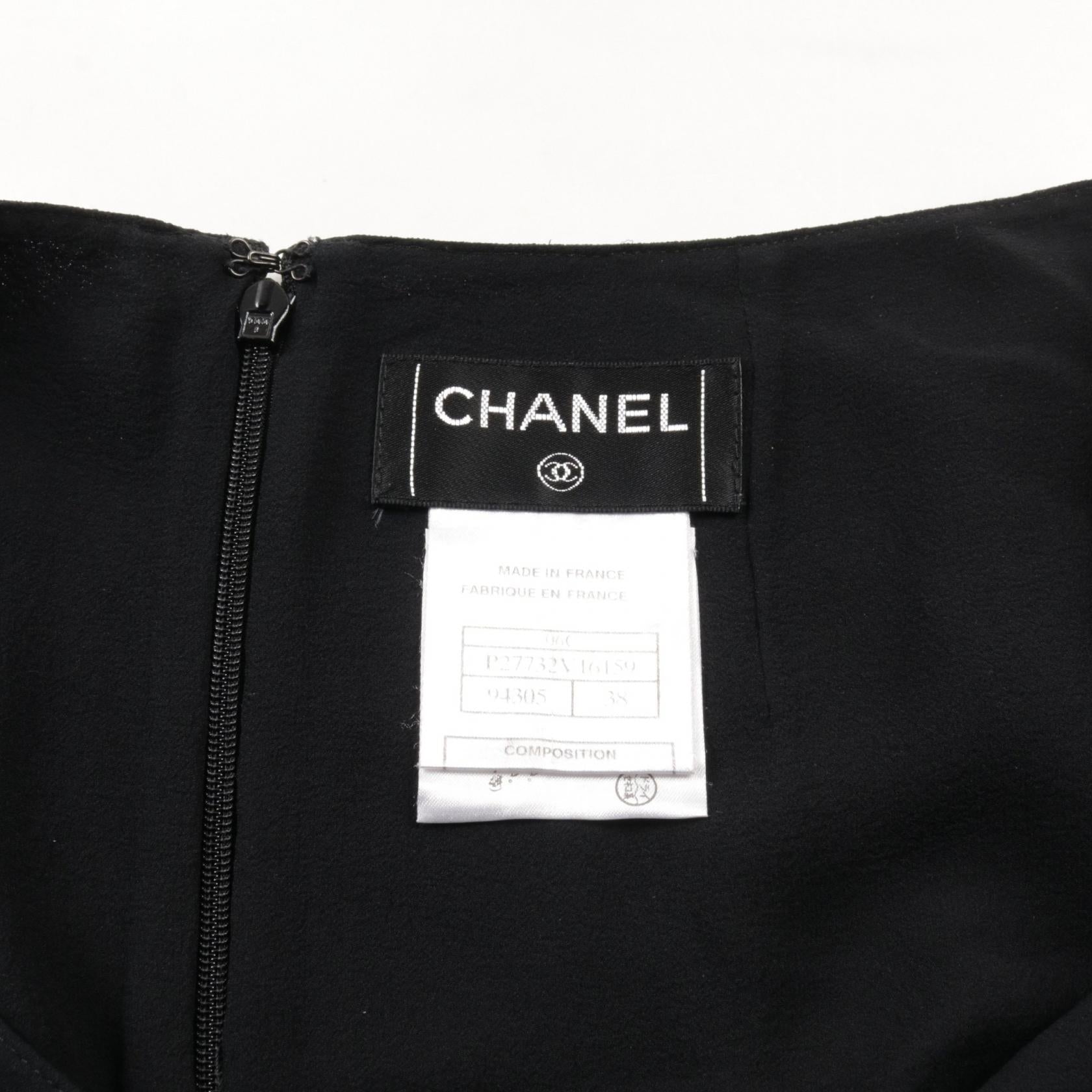 Chanel Silk Skirt Black P27732V16159