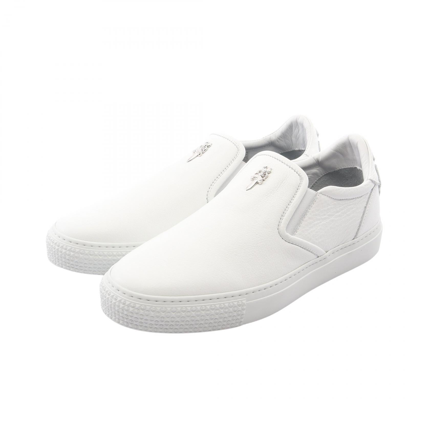 Chrome Hearts CH Plus Patch Dagger Leather Slip On