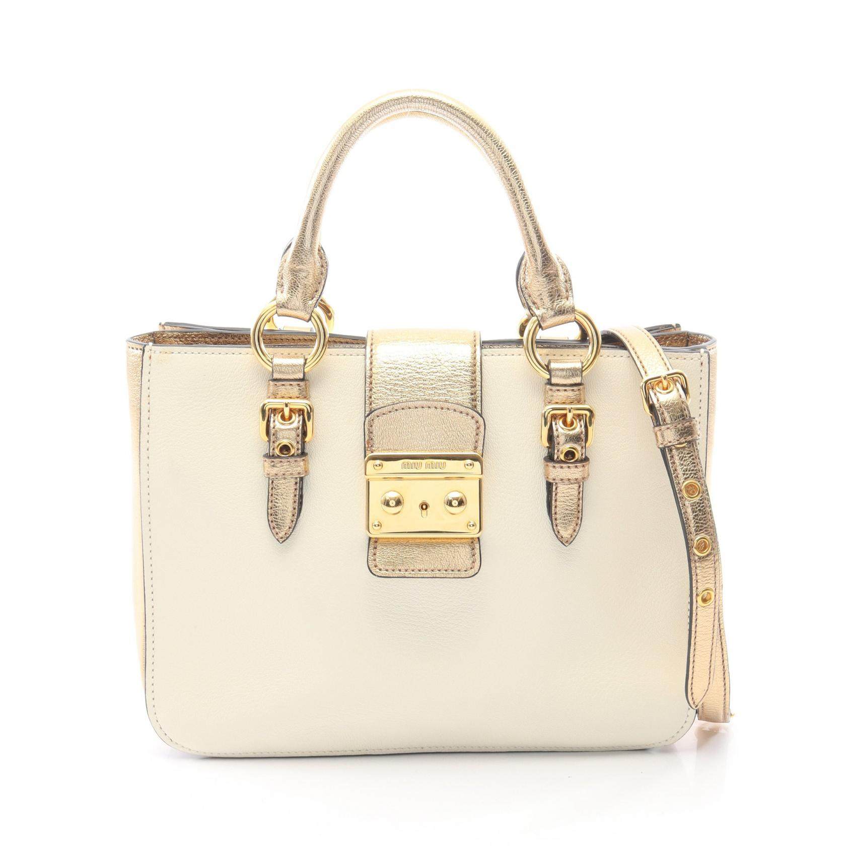 Miu Miu MADRAS leather 2way handbag
