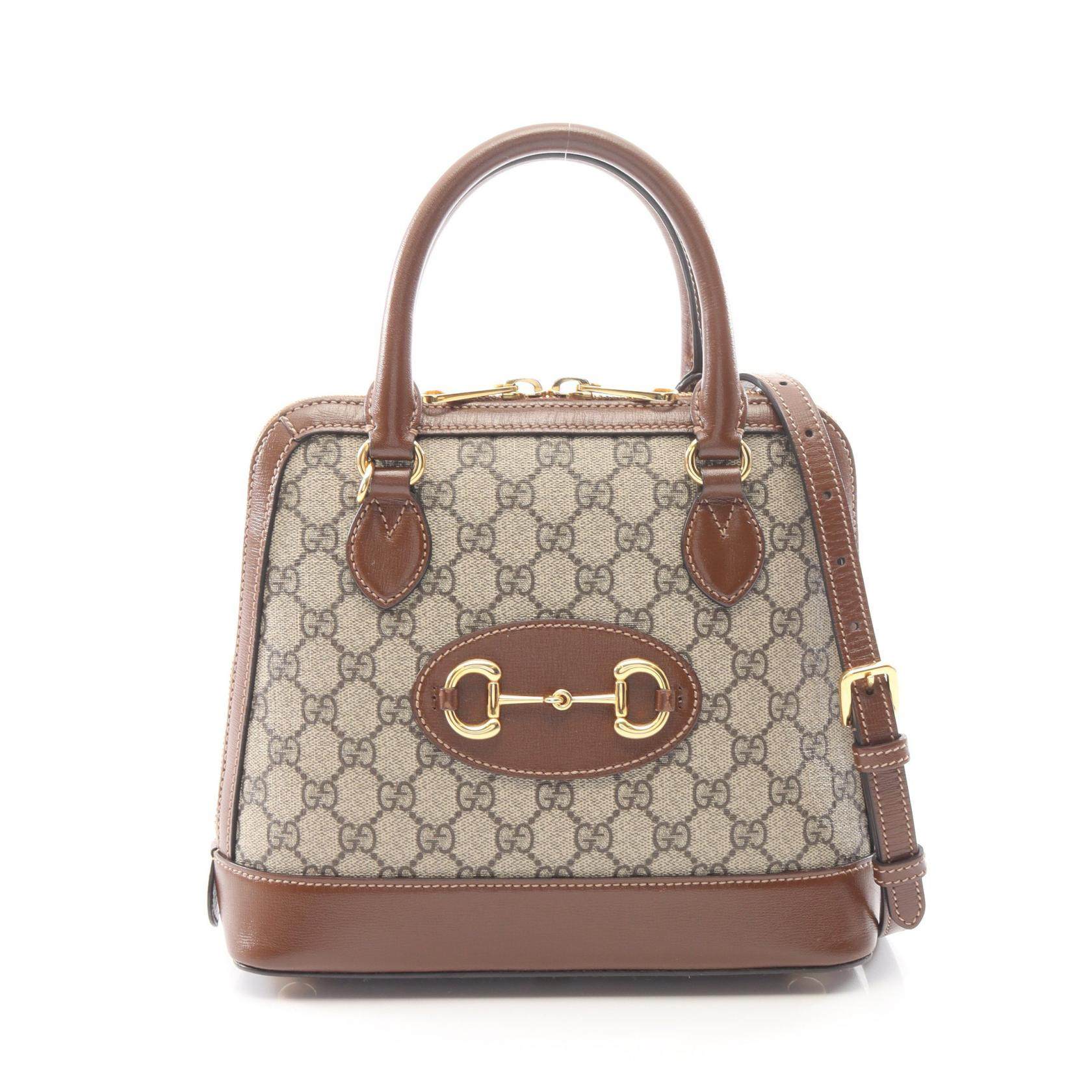 Gucci Horsebit 1955 GG Supreme Coated Canvas 2way Handbag
