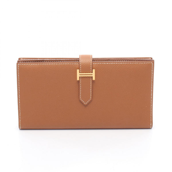 Hermes Bearn Soufflet Calfskin Long Bifold Wallet