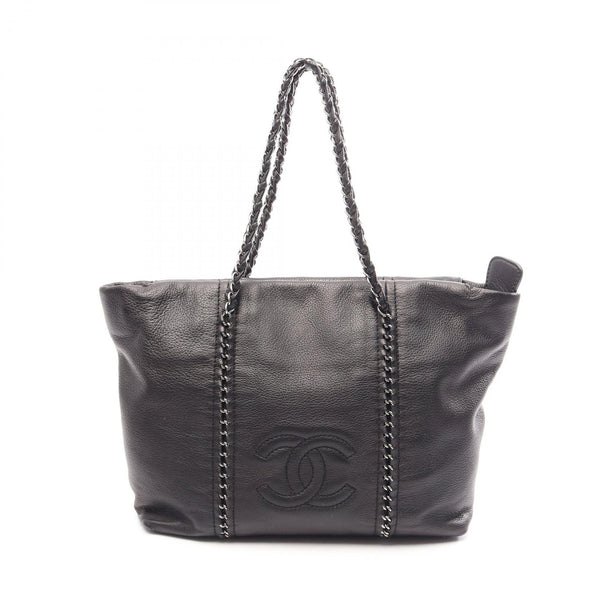 Chanel Coco Mark Leather Tote Bag