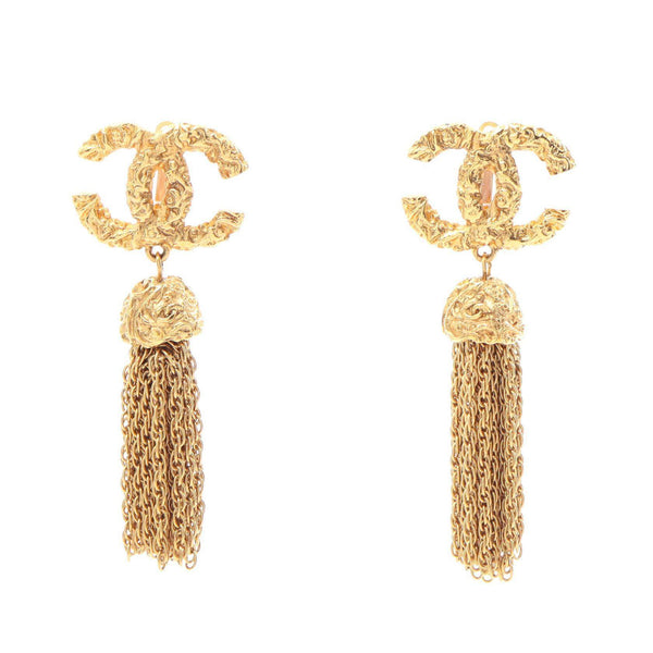 Chanel Coco Mark Fringe Swing Earrings