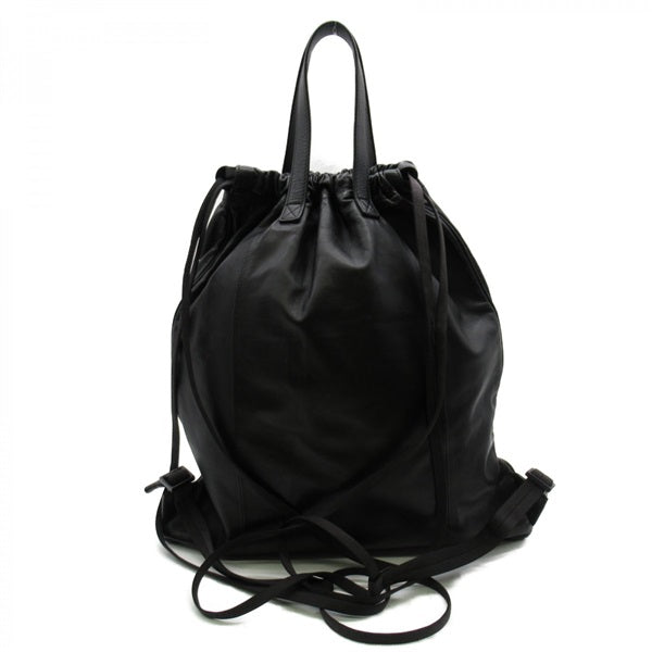 Perforated Leather Drawstring Backpack