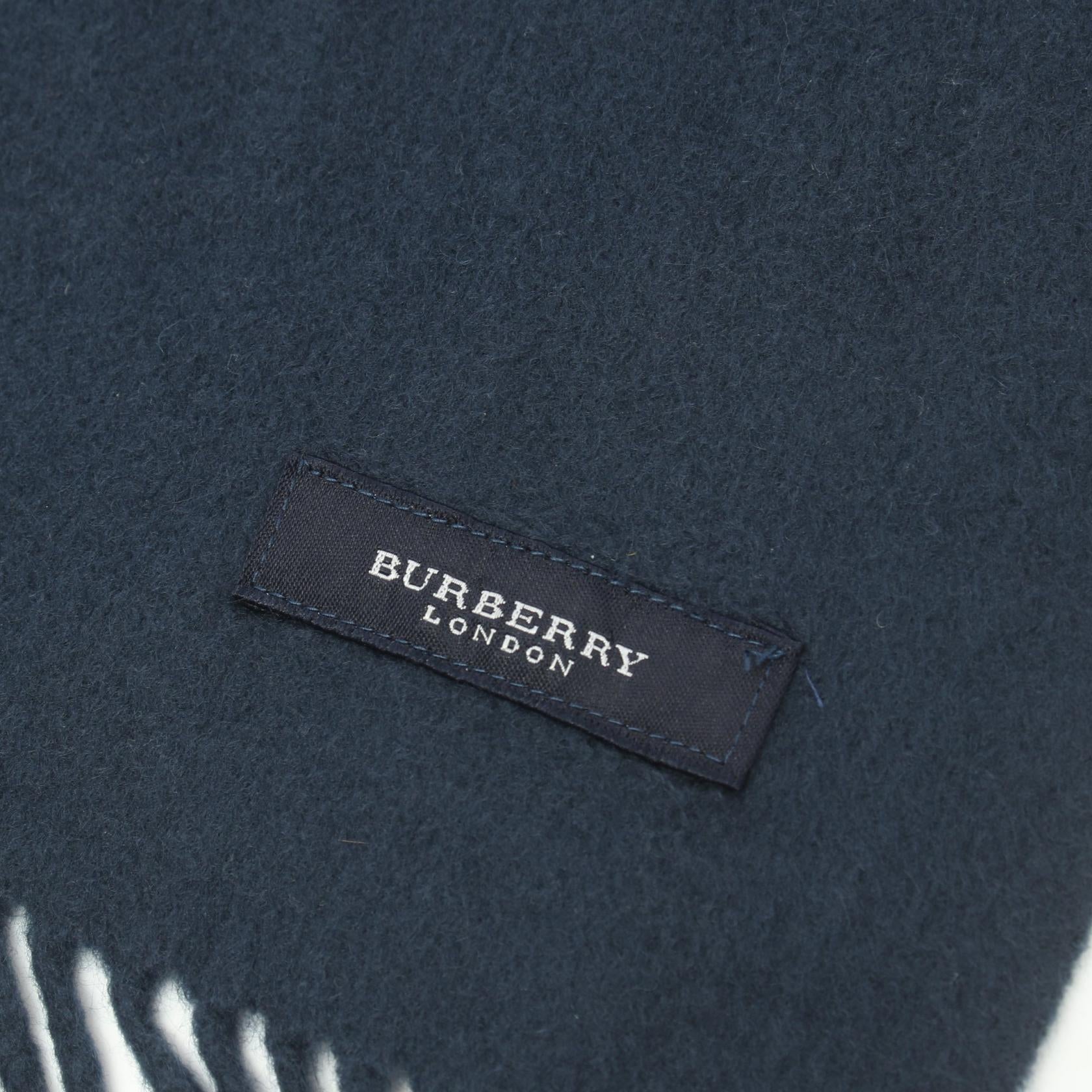 Burberry Cashmere Scarf Navy