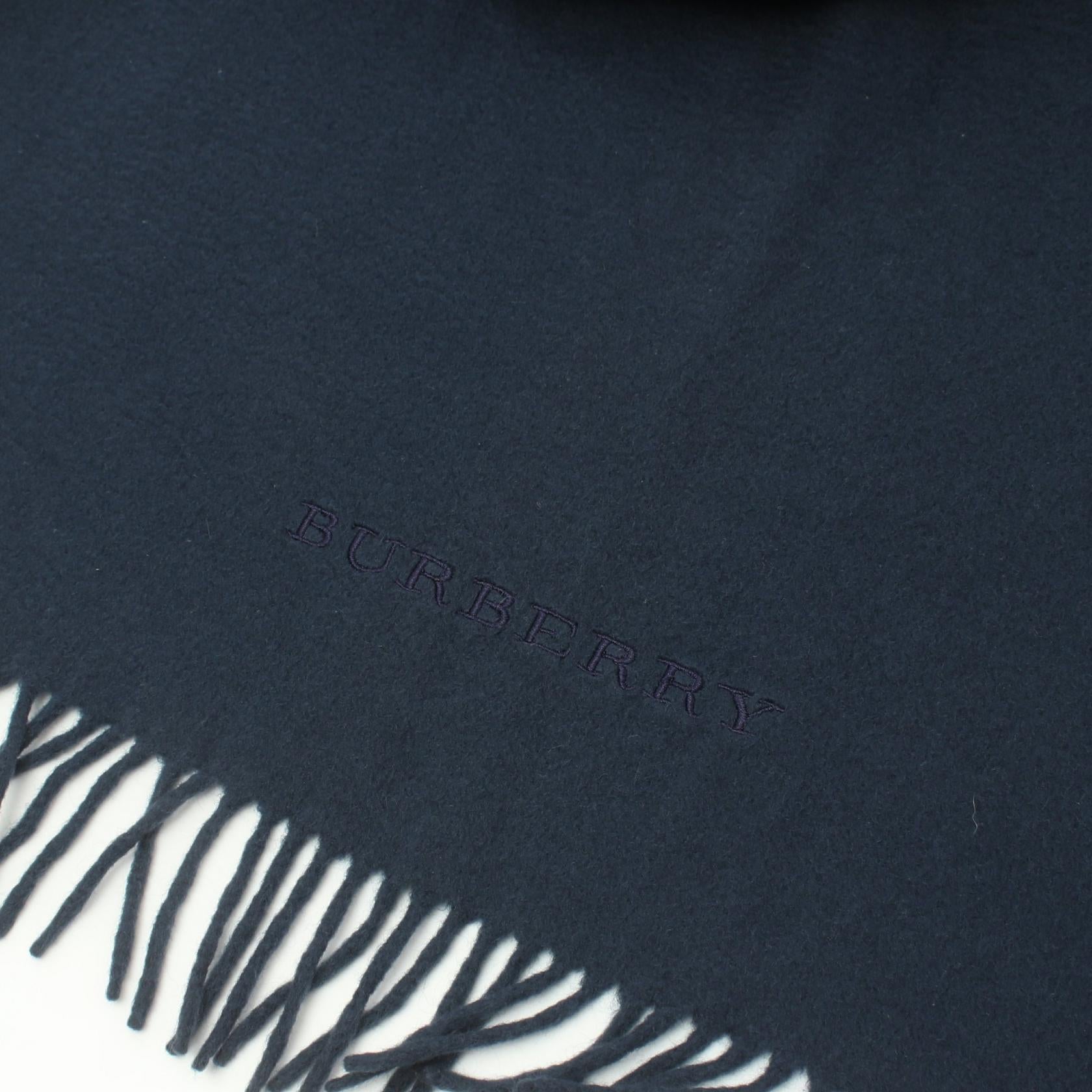 Burberry Cashmere Scarf Navy