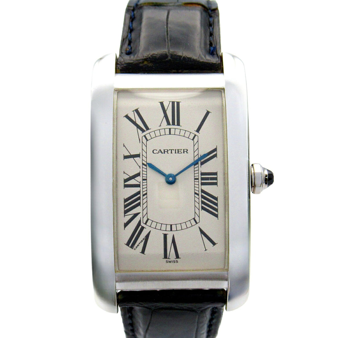 Cartier Tank Americaine LM Watch White Gold Leather