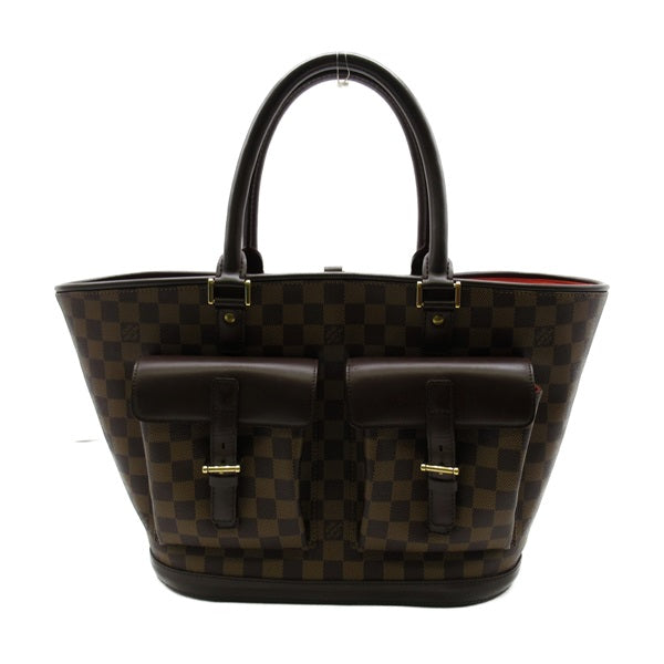 Louis Vuitton Damier Ebene Manosque GM with Pouch Canvas Tote Bag N51120 in Excellent Condition