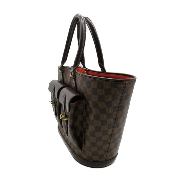 Louis Vuitton Damier Ebene Manosque GM with Pouch Canvas Tote Bag N51120 in Excellent Condition