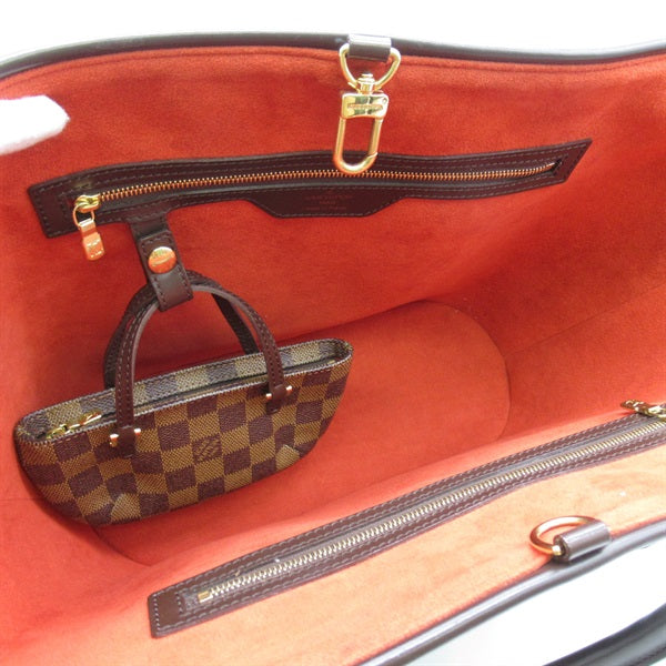 Louis Vuitton Damier Ebene Manosque GM with Pouch Canvas Tote Bag N51120 in Excellent Condition