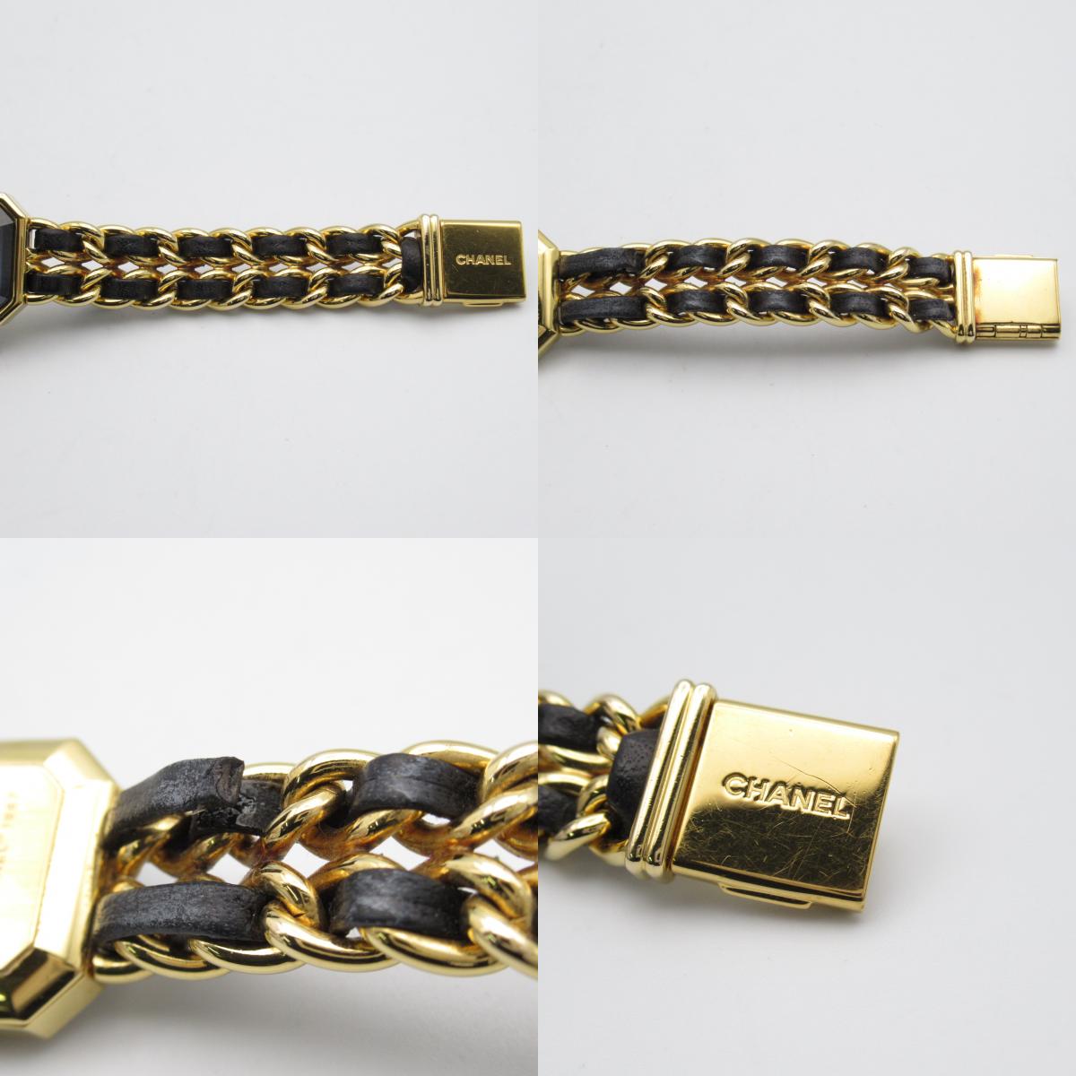 Chanel Premiere L Watch Gold Plated Leather H0001