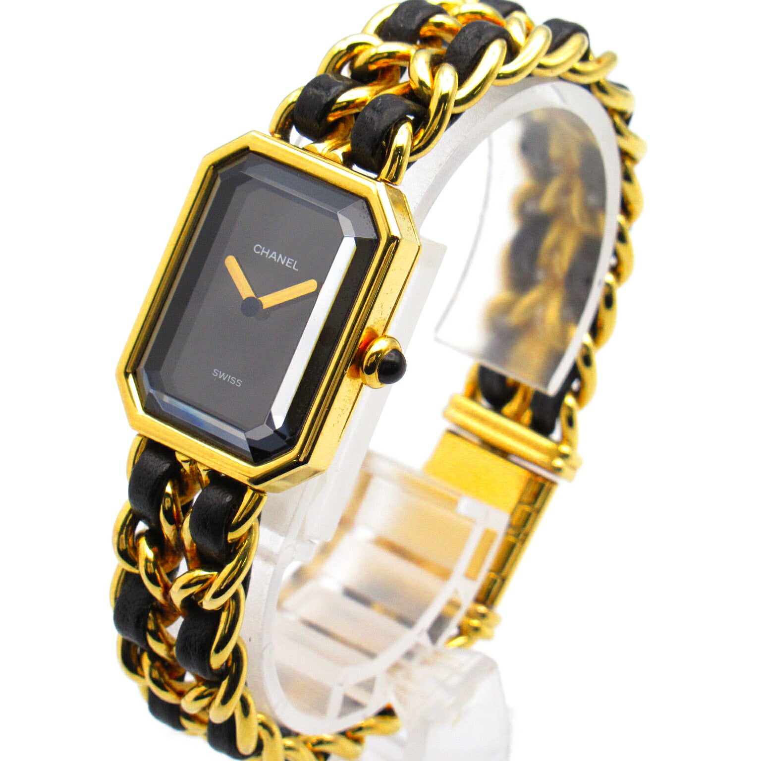 Chanel Premiere L Watch Gold Plated Leather H0001