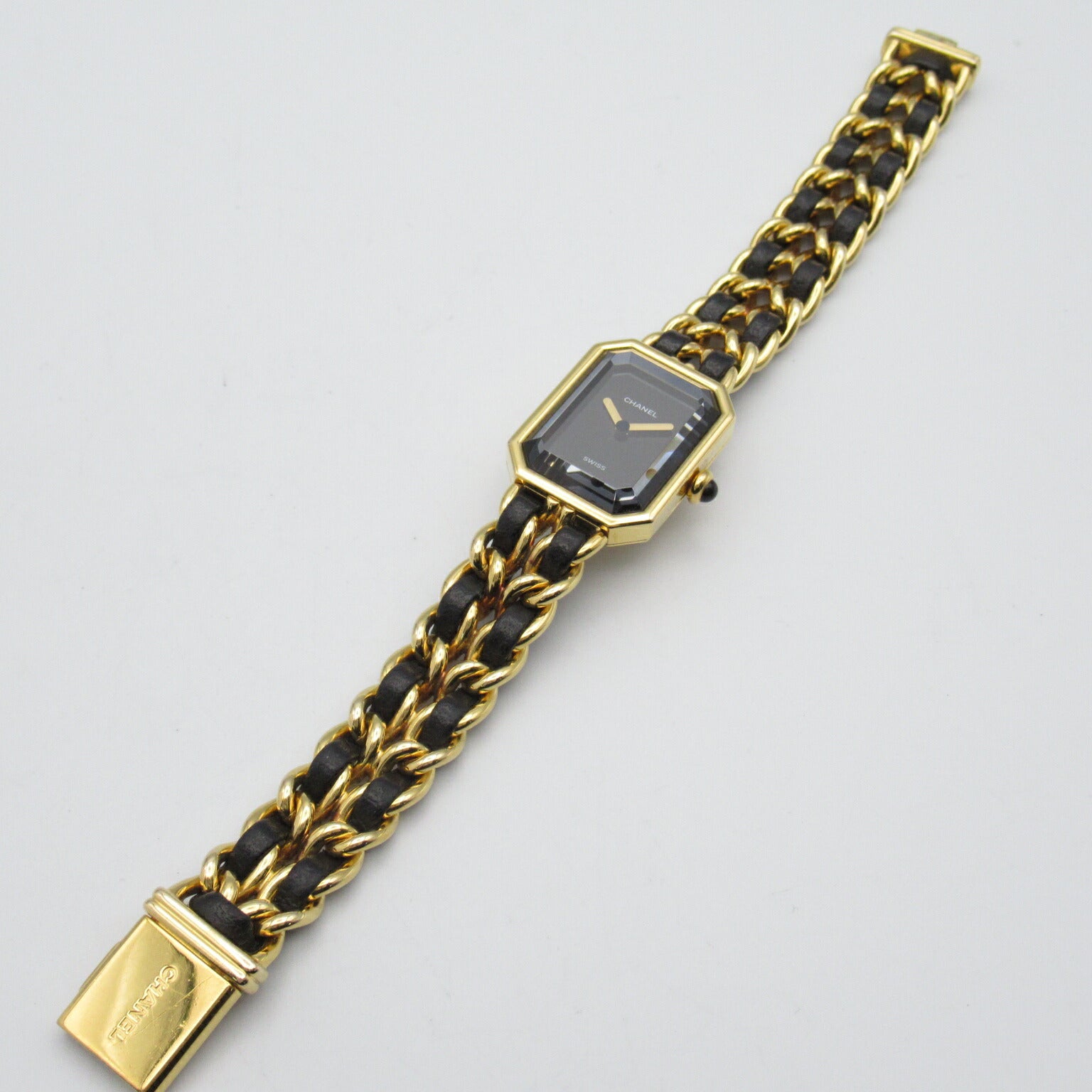 Chanel Premiere L Watch Gold Plated Leather H0001