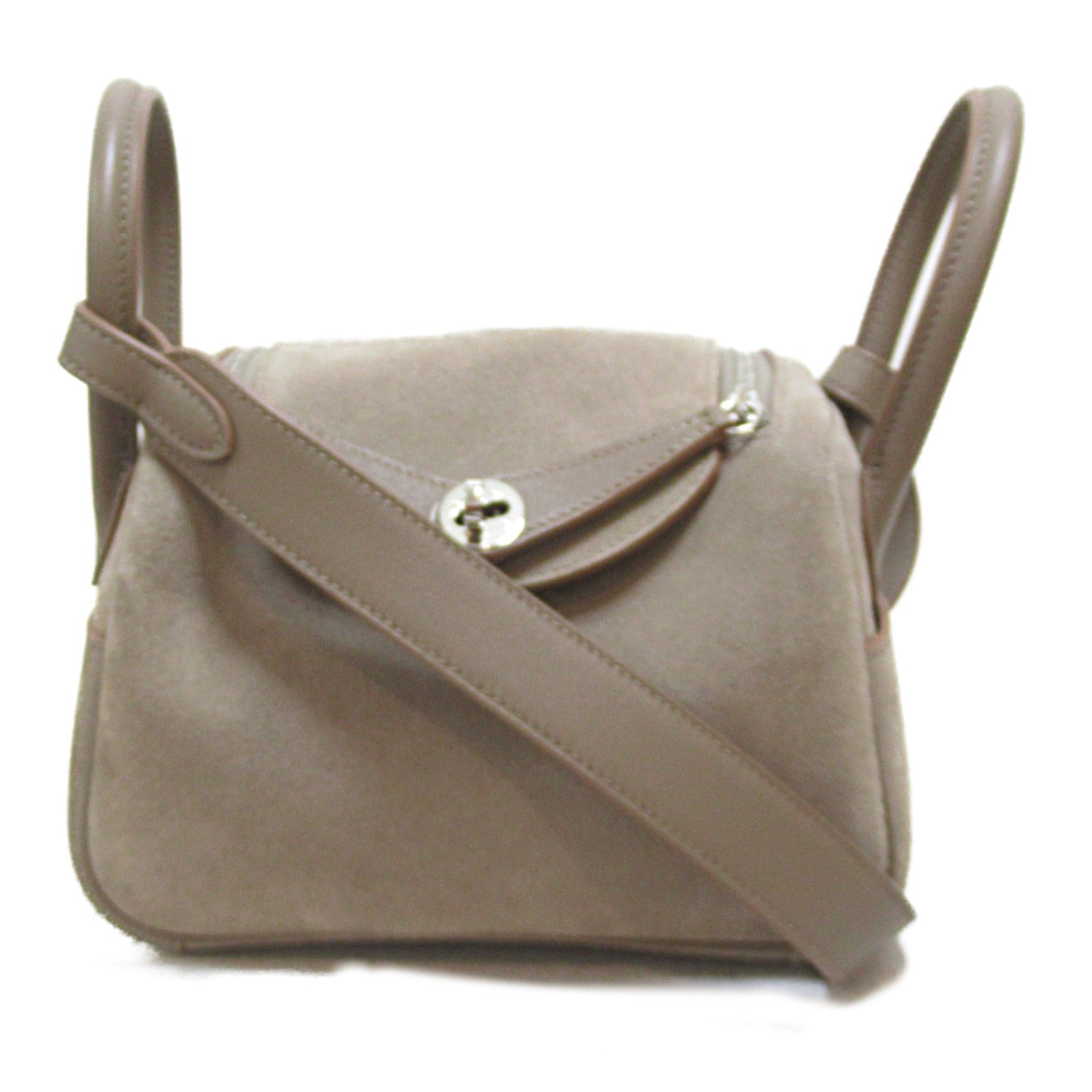 Hermes Lindy Mini Leather Shoulder Bag Brown