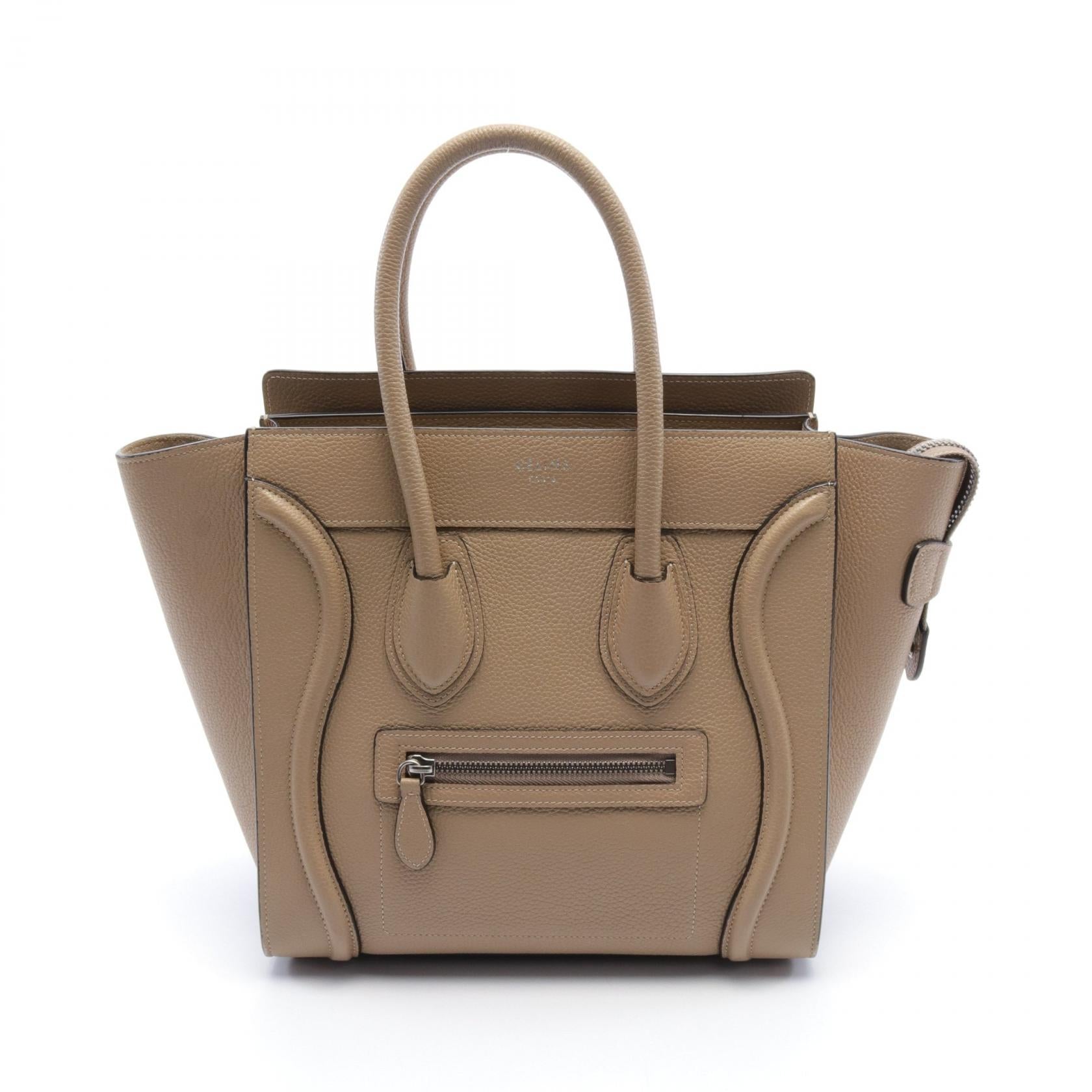 Celine Luggage Micro Shopper Leather Tote Bag