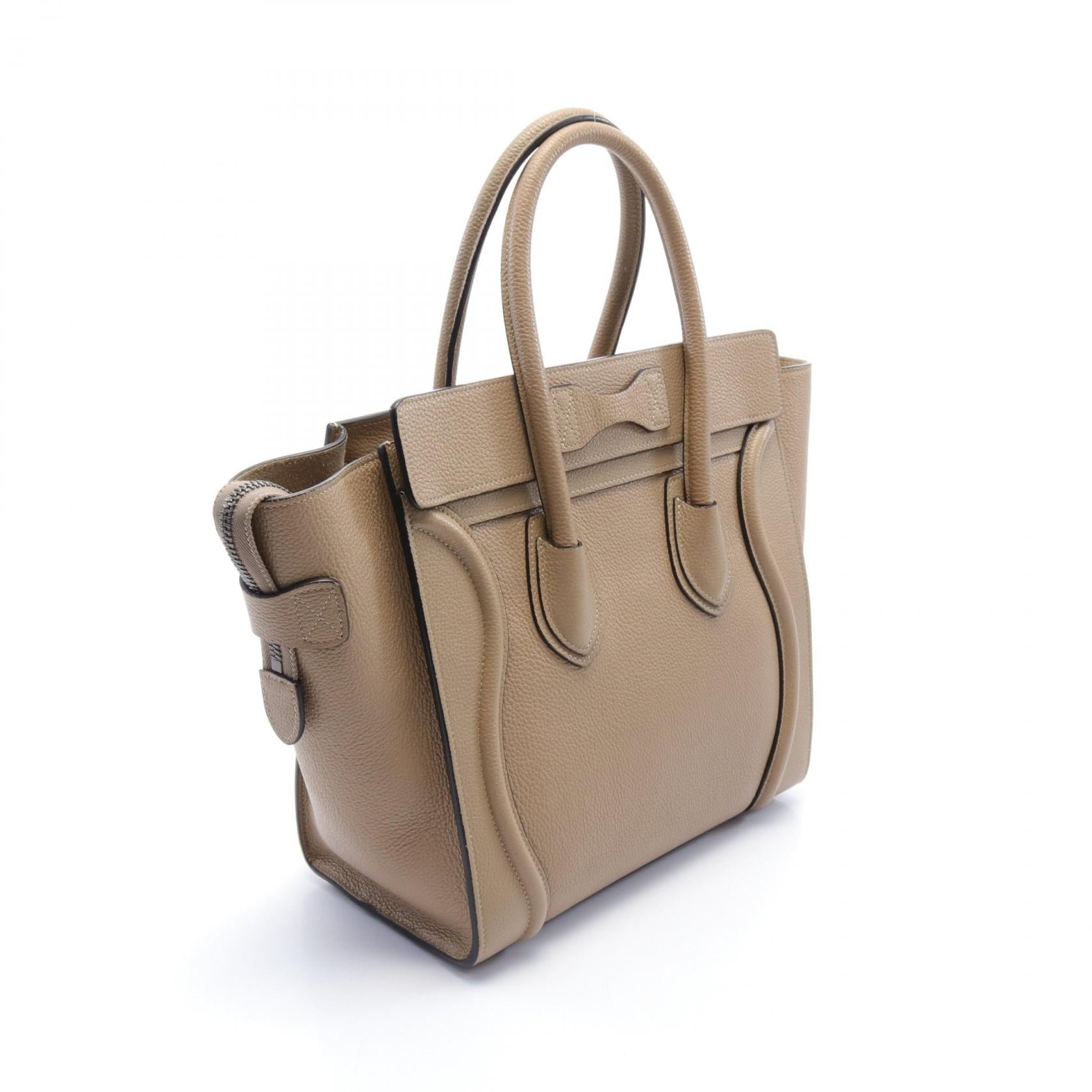 Celine Luggage Micro Shopper Leather Tote Bag