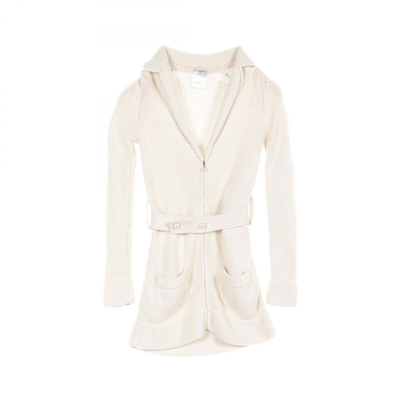 Chanel Cashmere Cardigan Ivory P22013