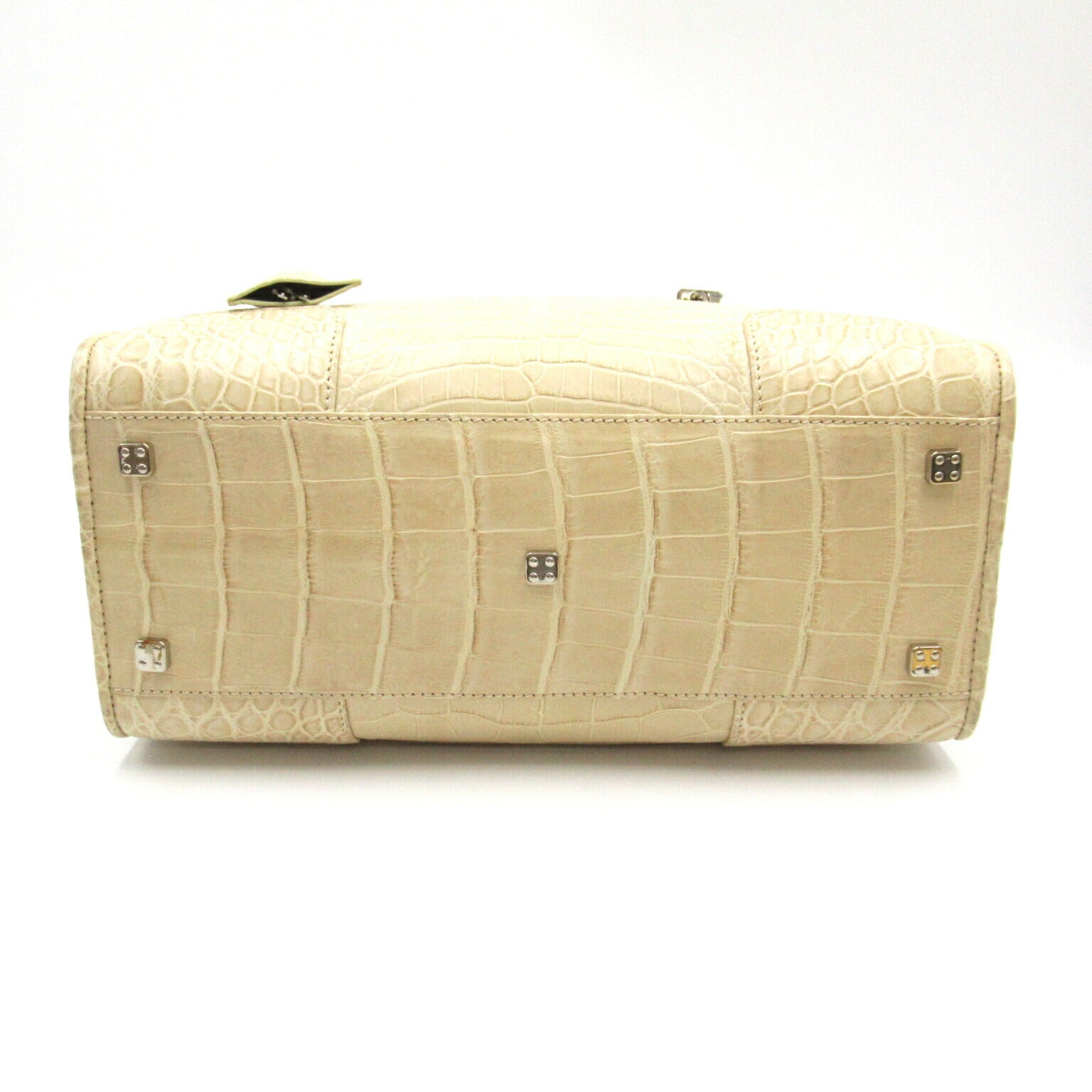 Loewe Amazona 28 Croc Handbag Beige