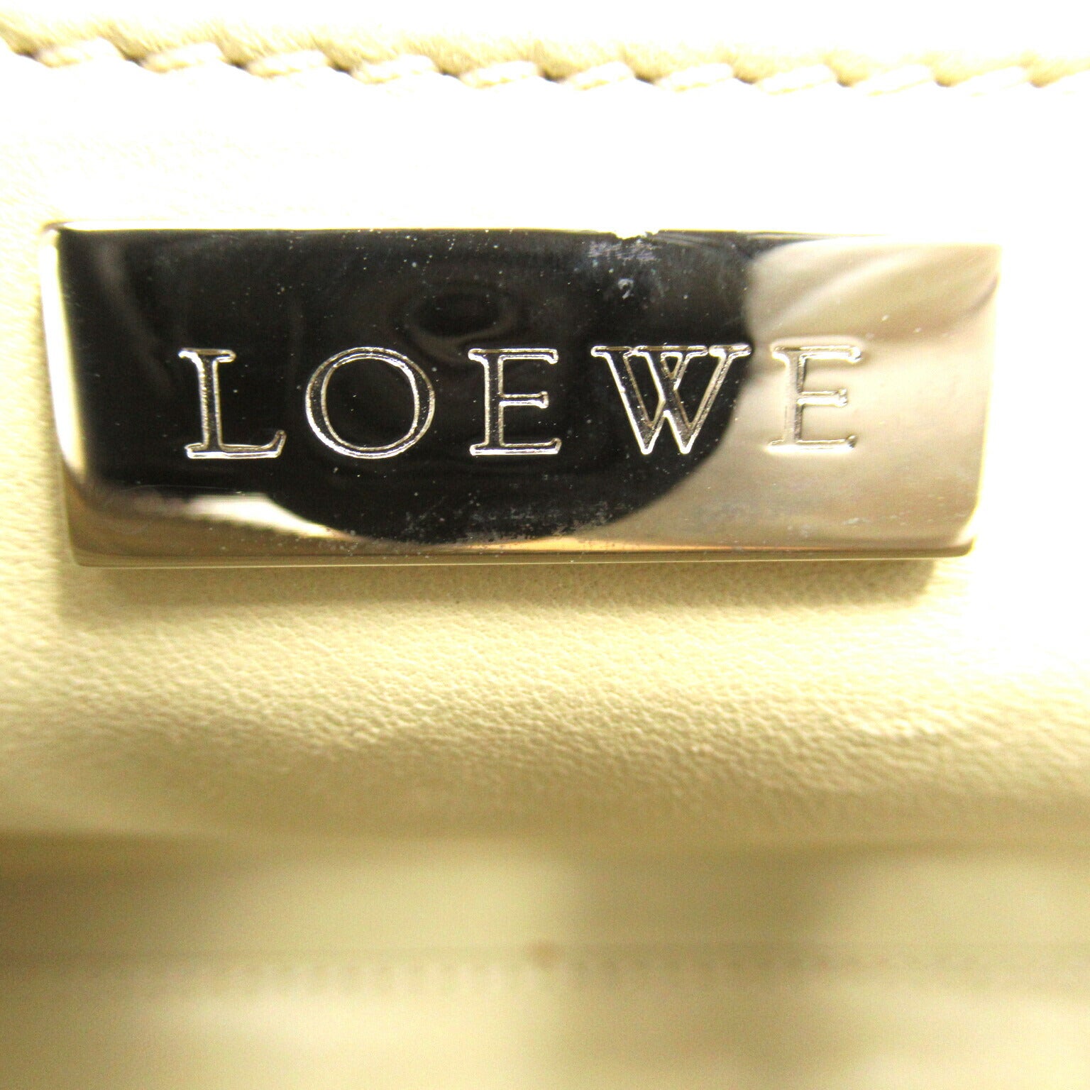 Loewe Amazona 28 Croc Handbag Beige