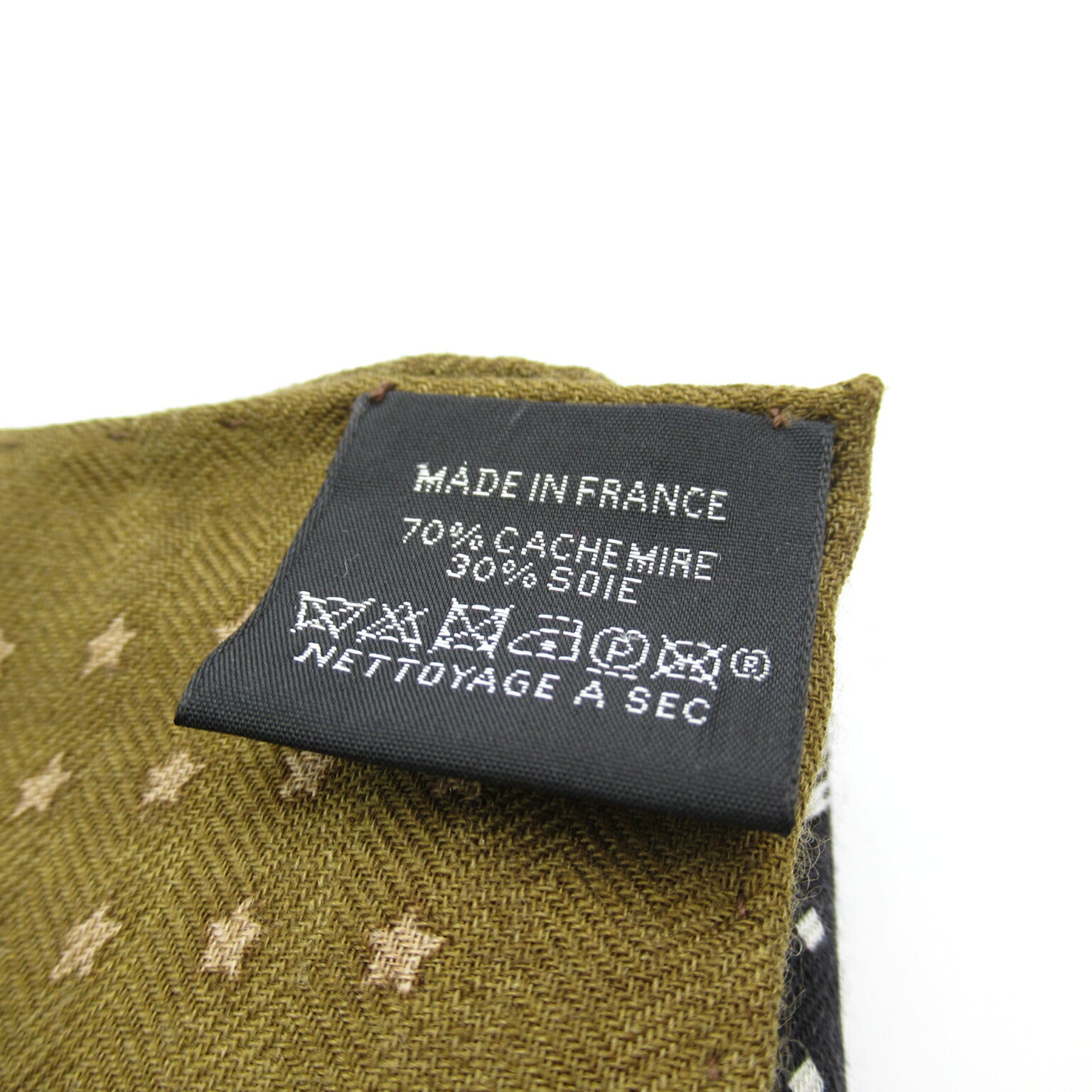 Hermes Cashmere Scarf Khaki