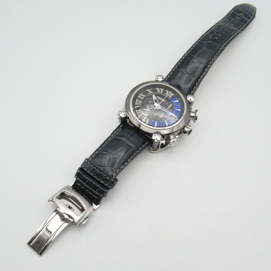 Seiko Galante Spring Drive Watch Stainless Steel Leather