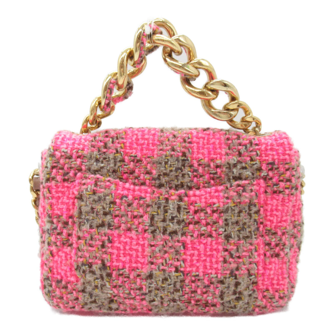 CC Tweed Chain Flap Bag