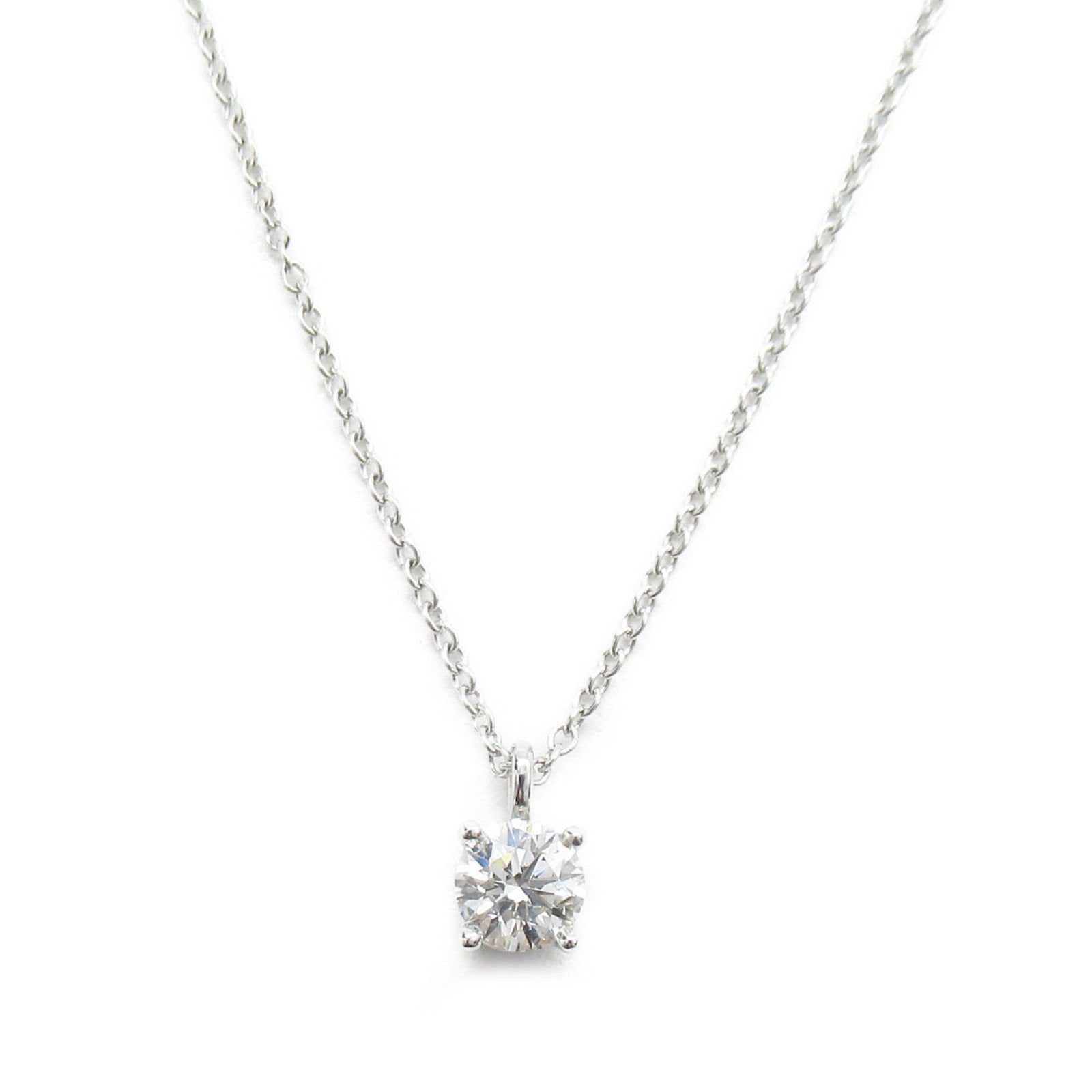 Tiffany & Co Platinum Diamond Solitaire Necklace