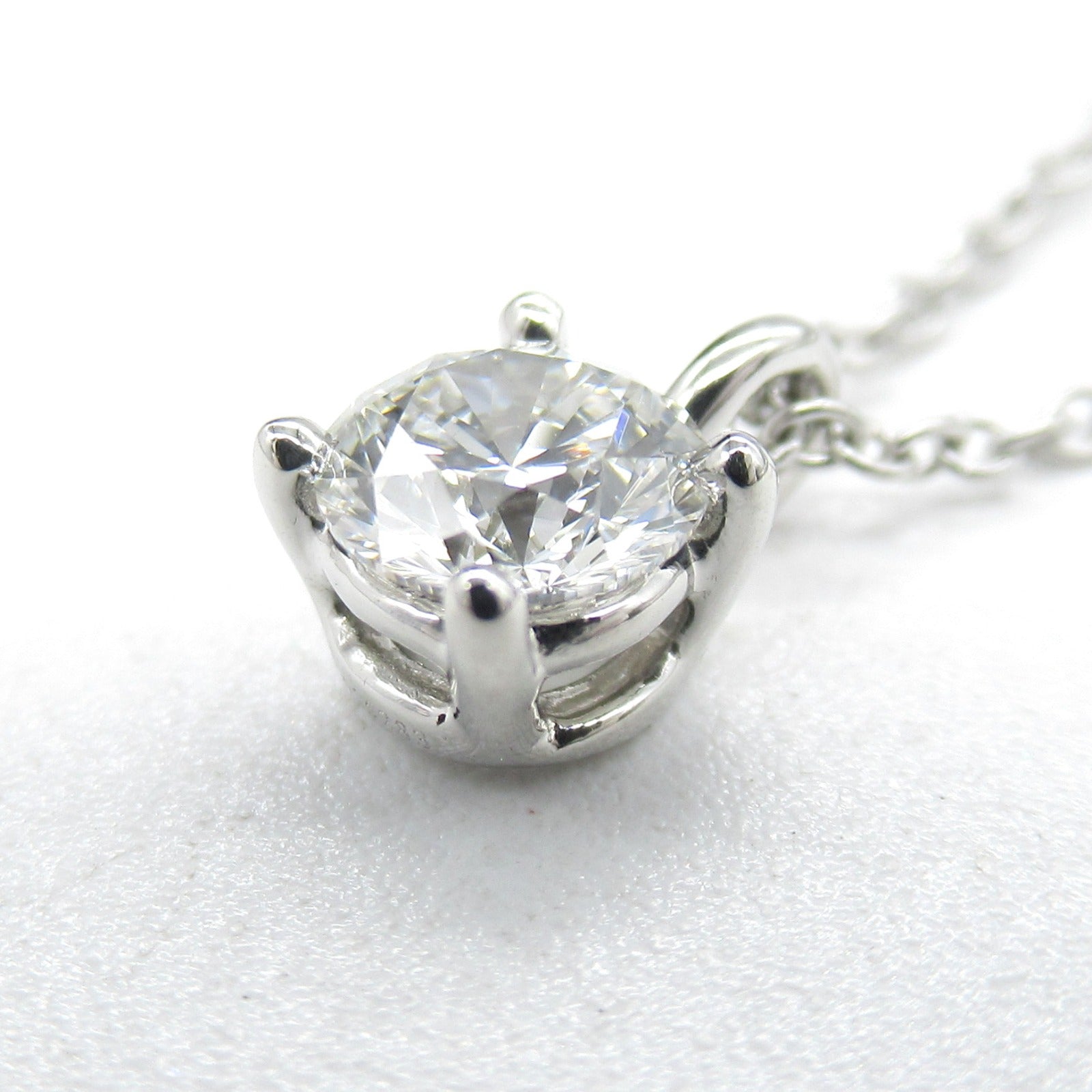 Tiffany & Co Platinum Diamond Solitaire Necklace