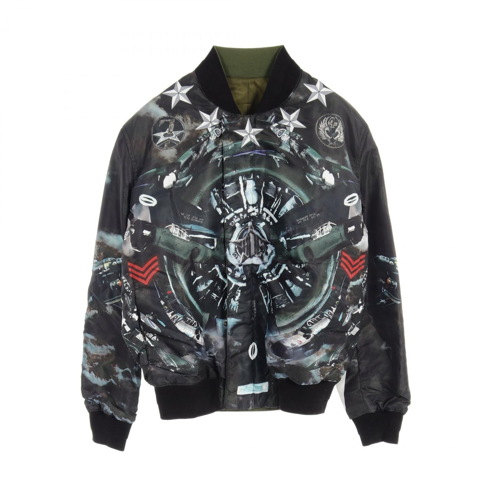 Givenchy Nylon Flight Jacket Black Multicolor