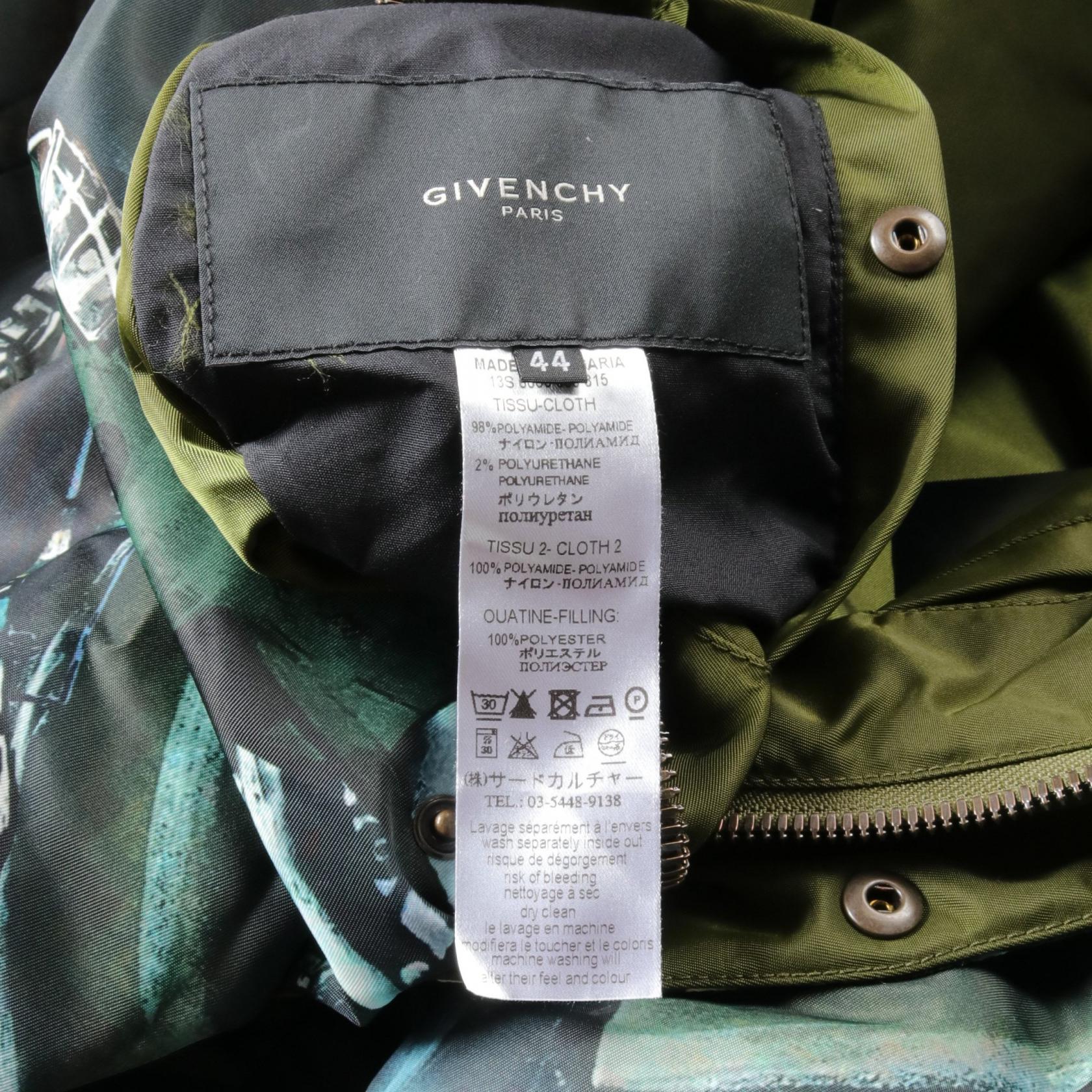 Givenchy Nylon Flight Jacket Black Multicolor