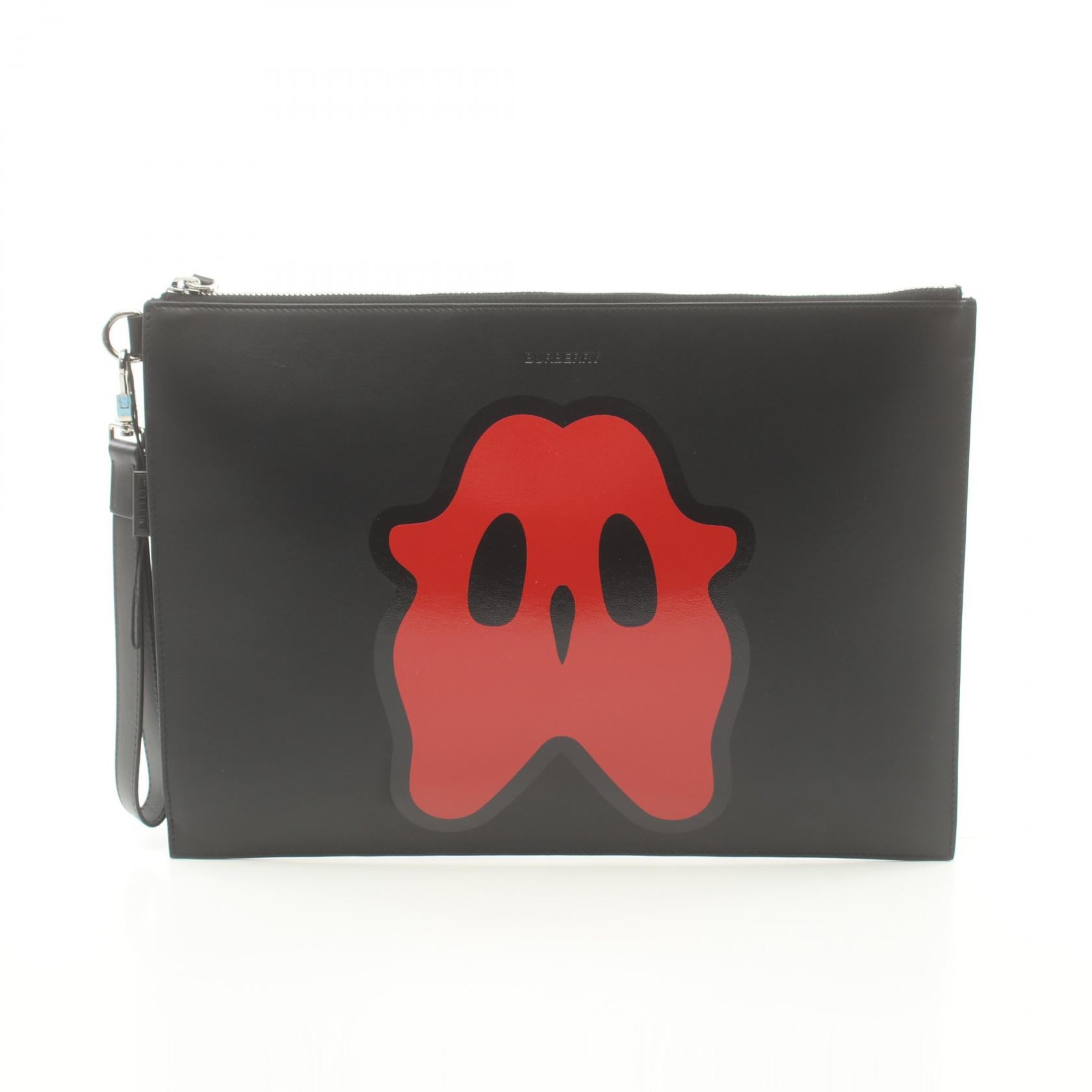 Burberry Leather Monster Graphic Clutch Bag