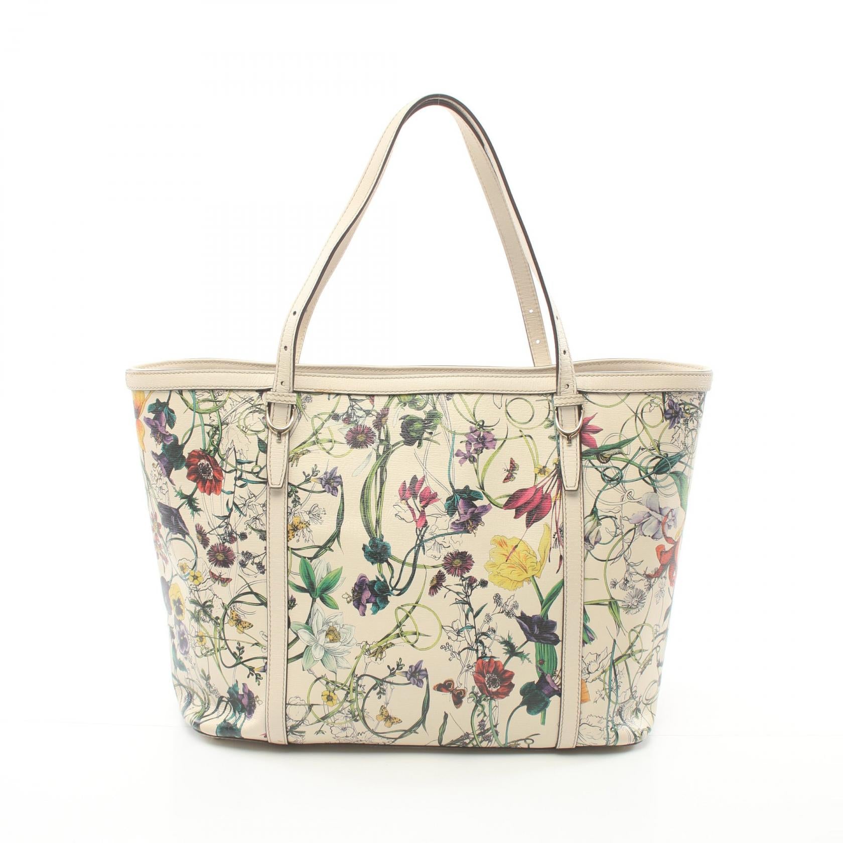 Gucci Flora Leather Tote Bag 309613