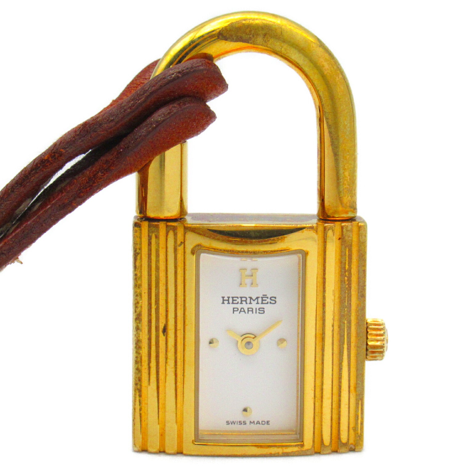 Hermes Kelly Clochette Watch Gold Plated Quartz