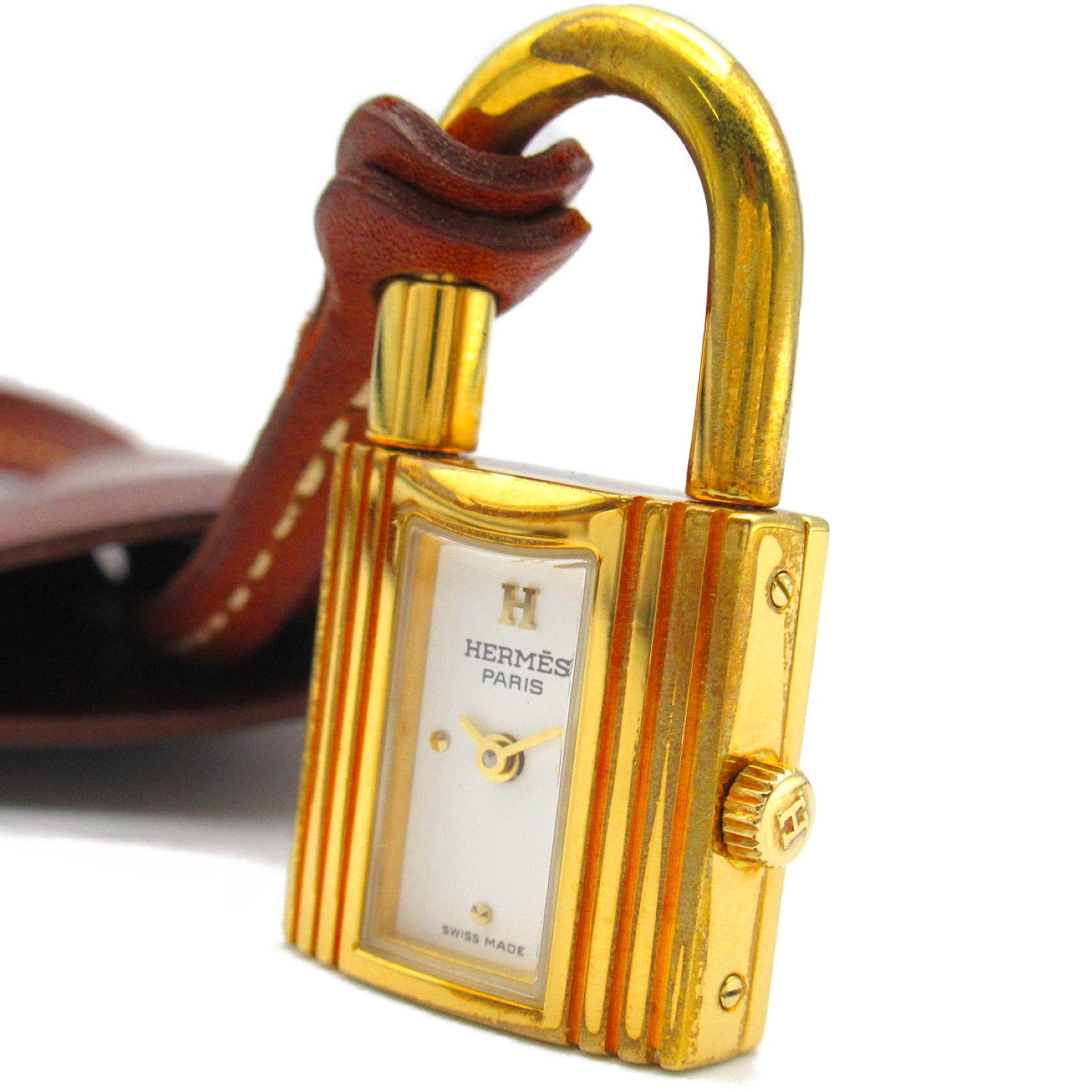 Hermes Kelly Clochette Watch Gold Plated Quartz