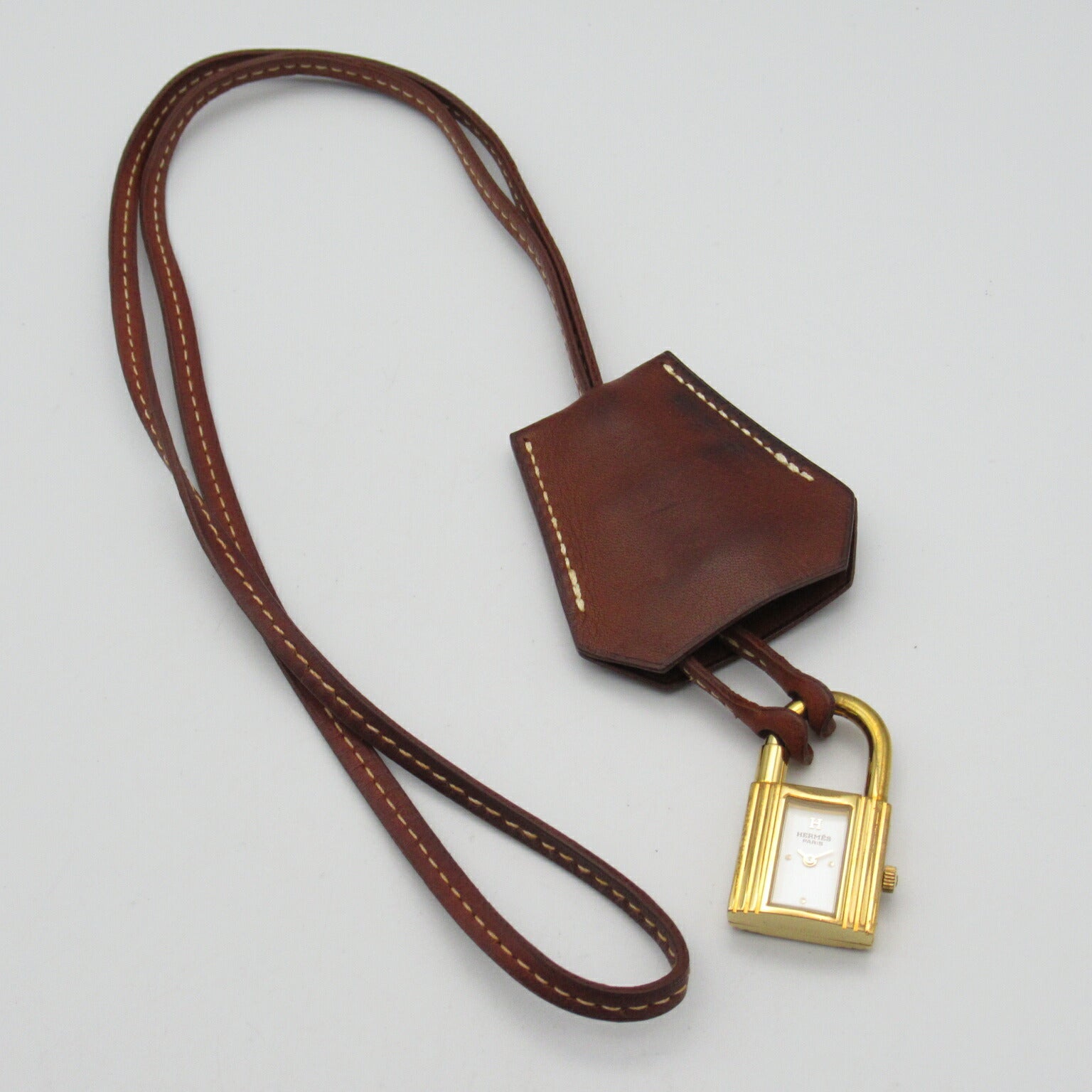 Hermes Kelly Clochette Watch Gold Plated Quartz