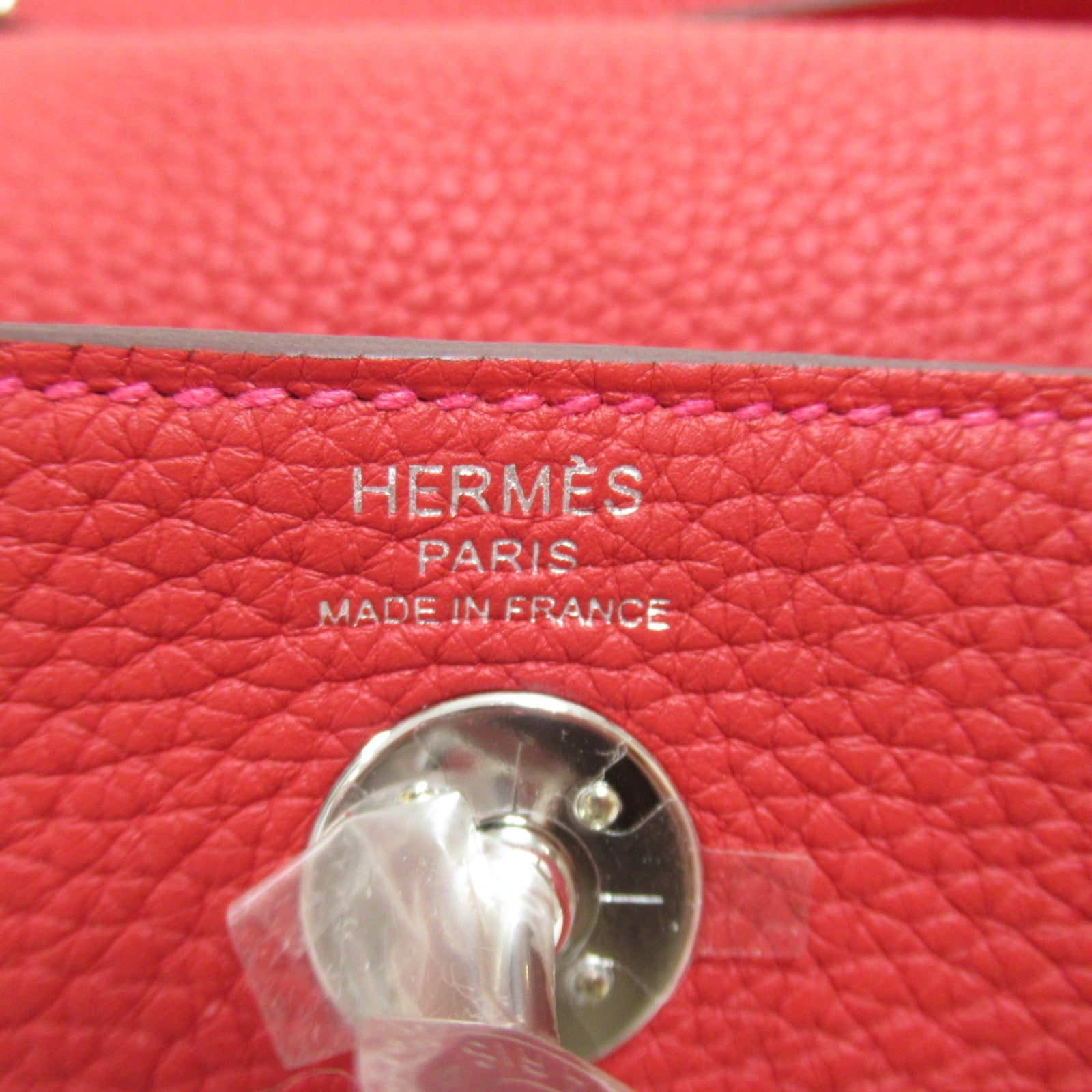 Hermes Lindy Mini Vermilion Leather Shoulder Bag