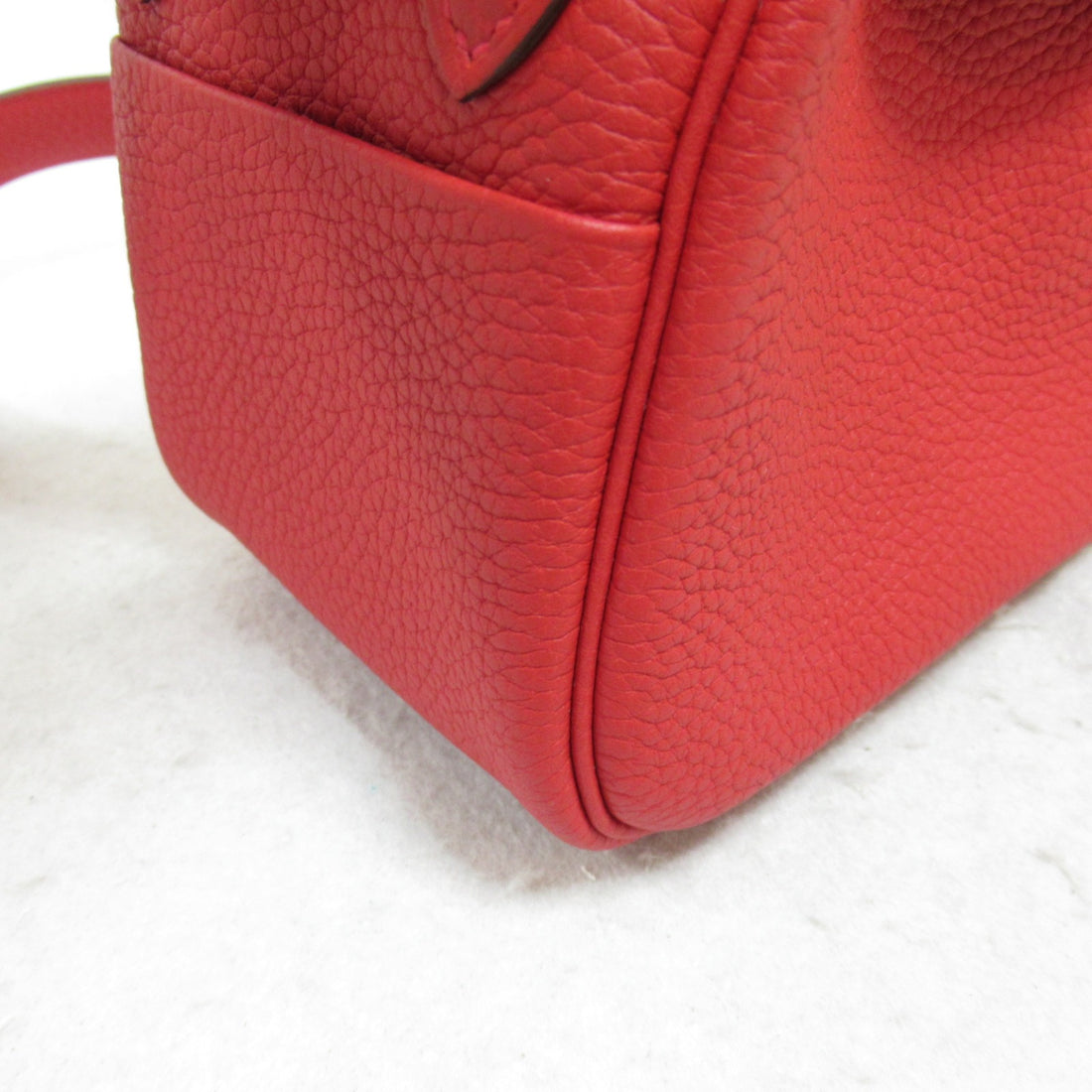 Hermes Lindy Mini Vermilion Leather Shoulder Bag