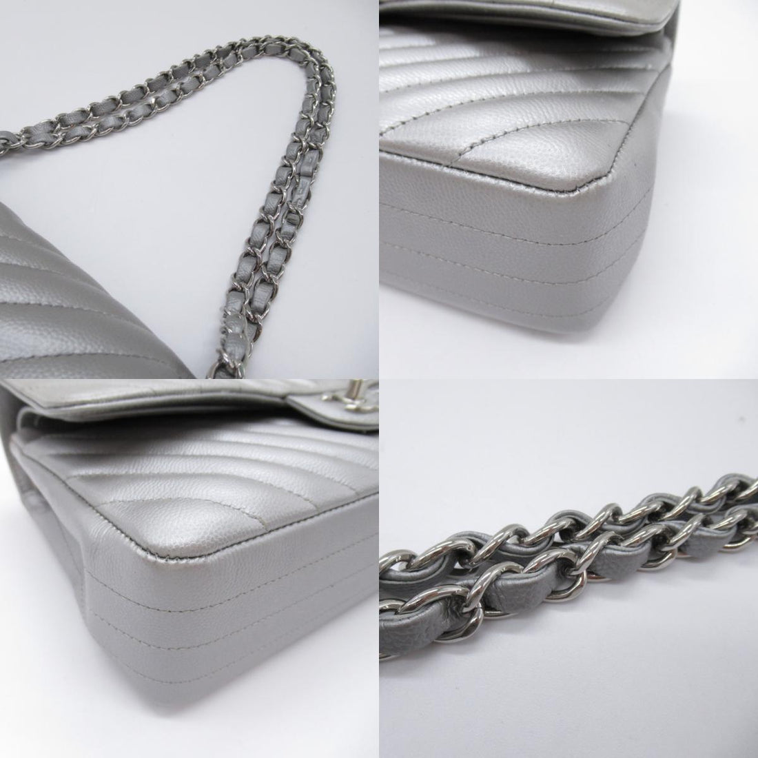 Chanel V-Stitch Caviar Chain Shoulder Bag