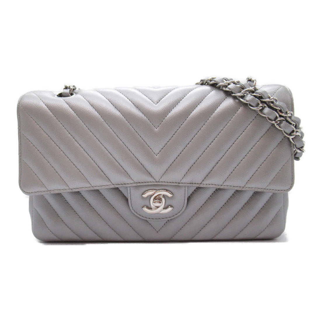 Chanel V-Stitch Caviar Chain Shoulder Bag