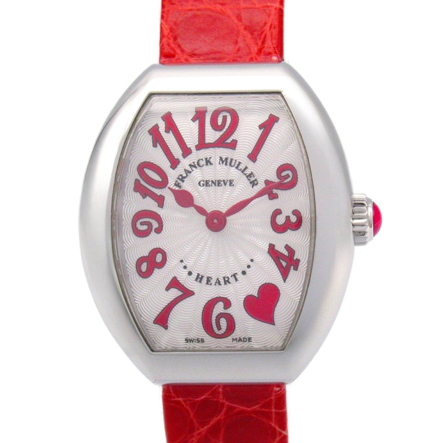 Franck Muller Heart to Heart Watch Stainless Steel Leather 5002SQZ