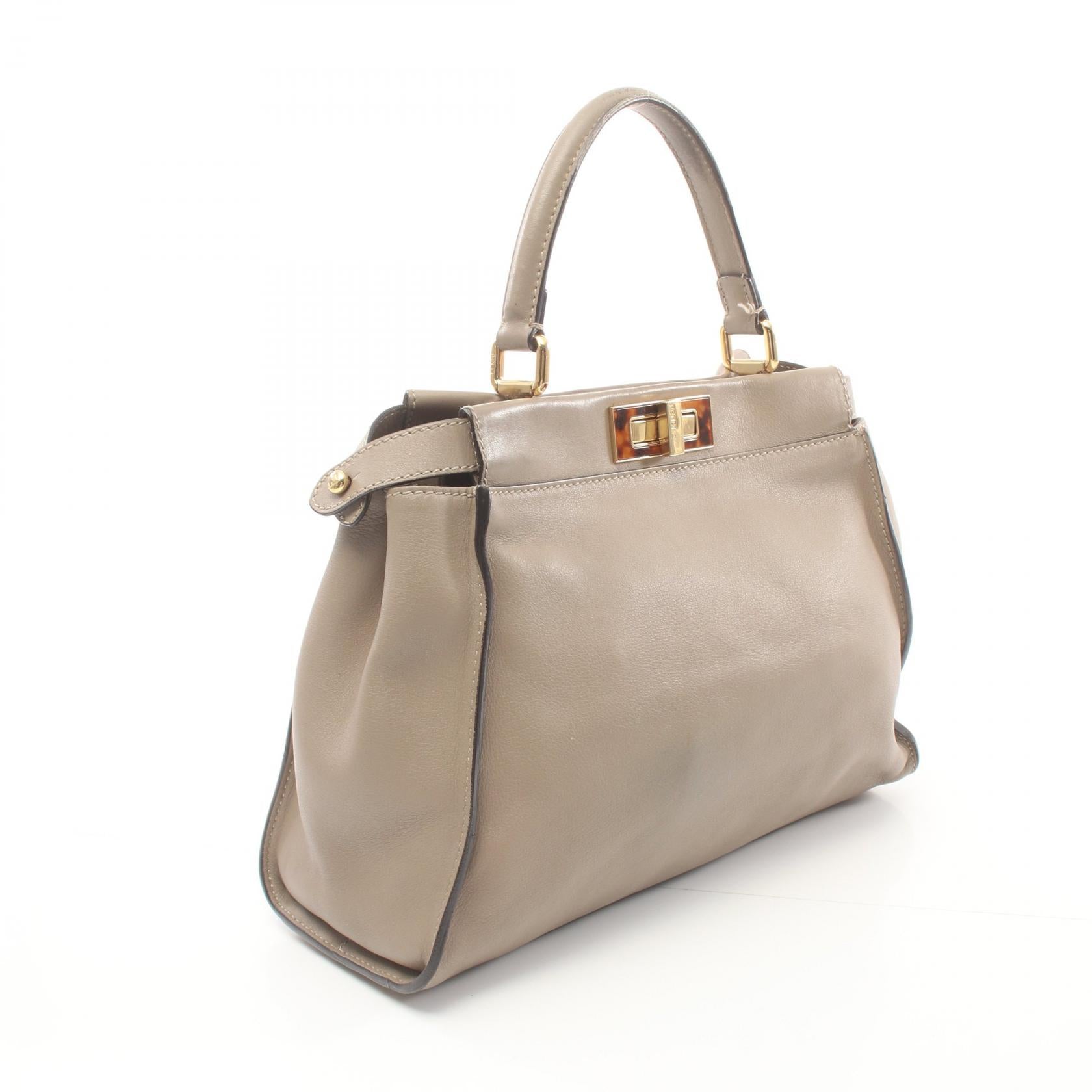 Fendi Peekaboo Regular Selleria Leather Handbag