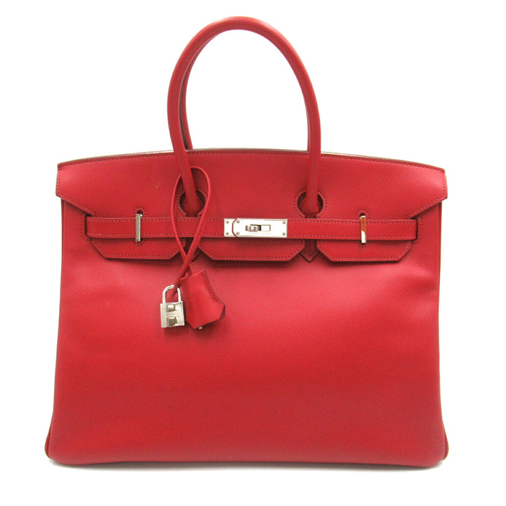 Hermes Birkin 35 Handbag Red Leather