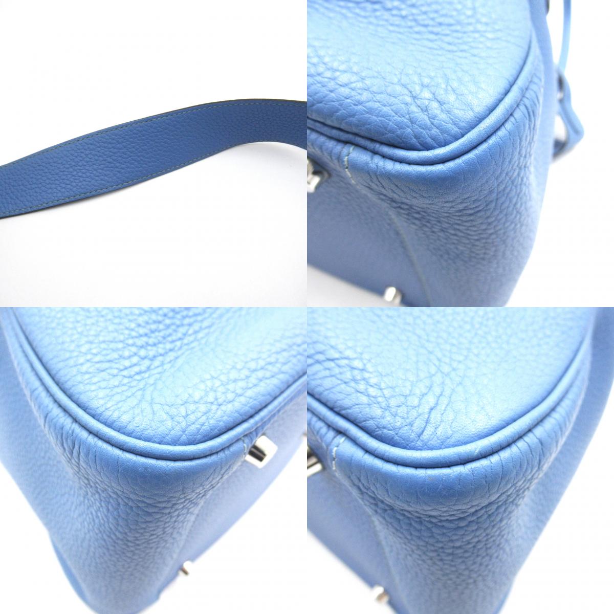 Hermes Lindy 34 Handbag Blue Calf Leather