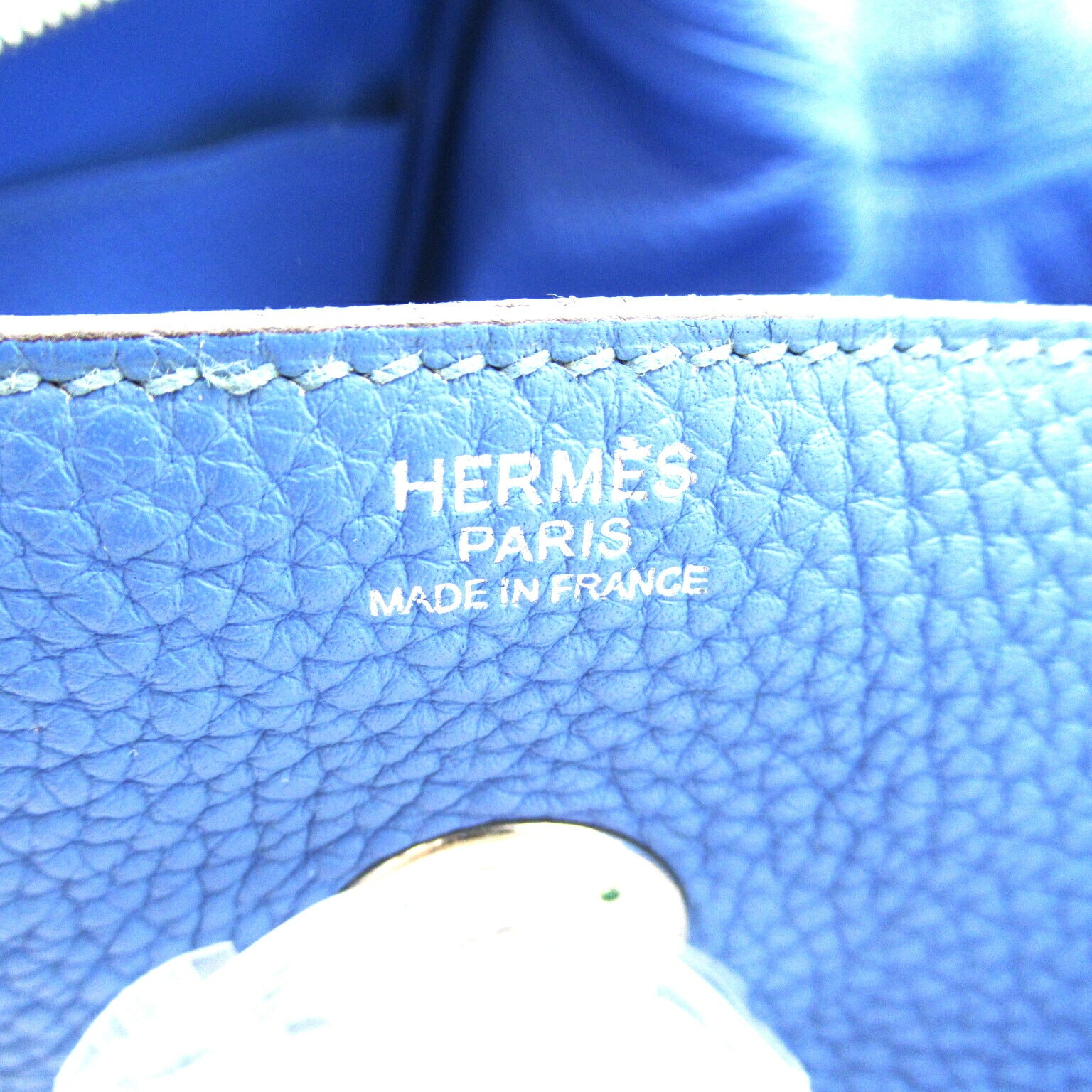 Hermes Lindy 34 Handbag Blue Calf Leather