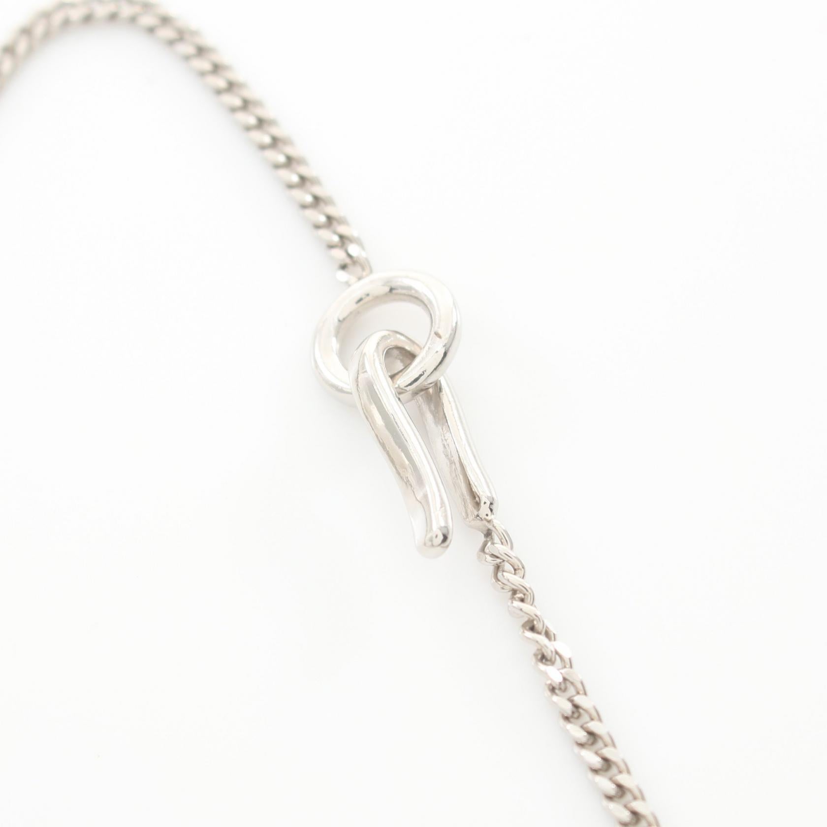 Chanel Coco Mark Necklace Stainless Steel Rhinestone