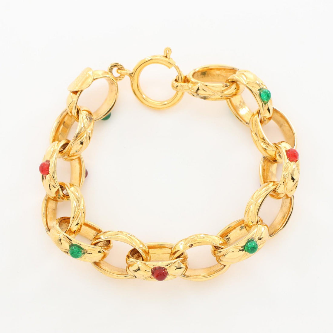 Chanel Gripoix Glass Gold Bracelet