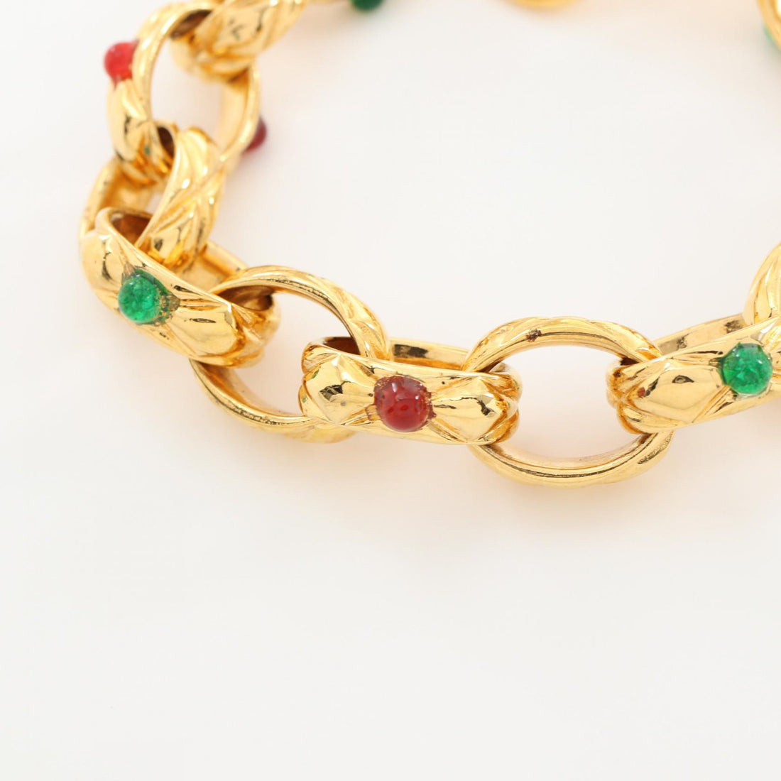 Chanel Gripoix Glass Gold Bracelet